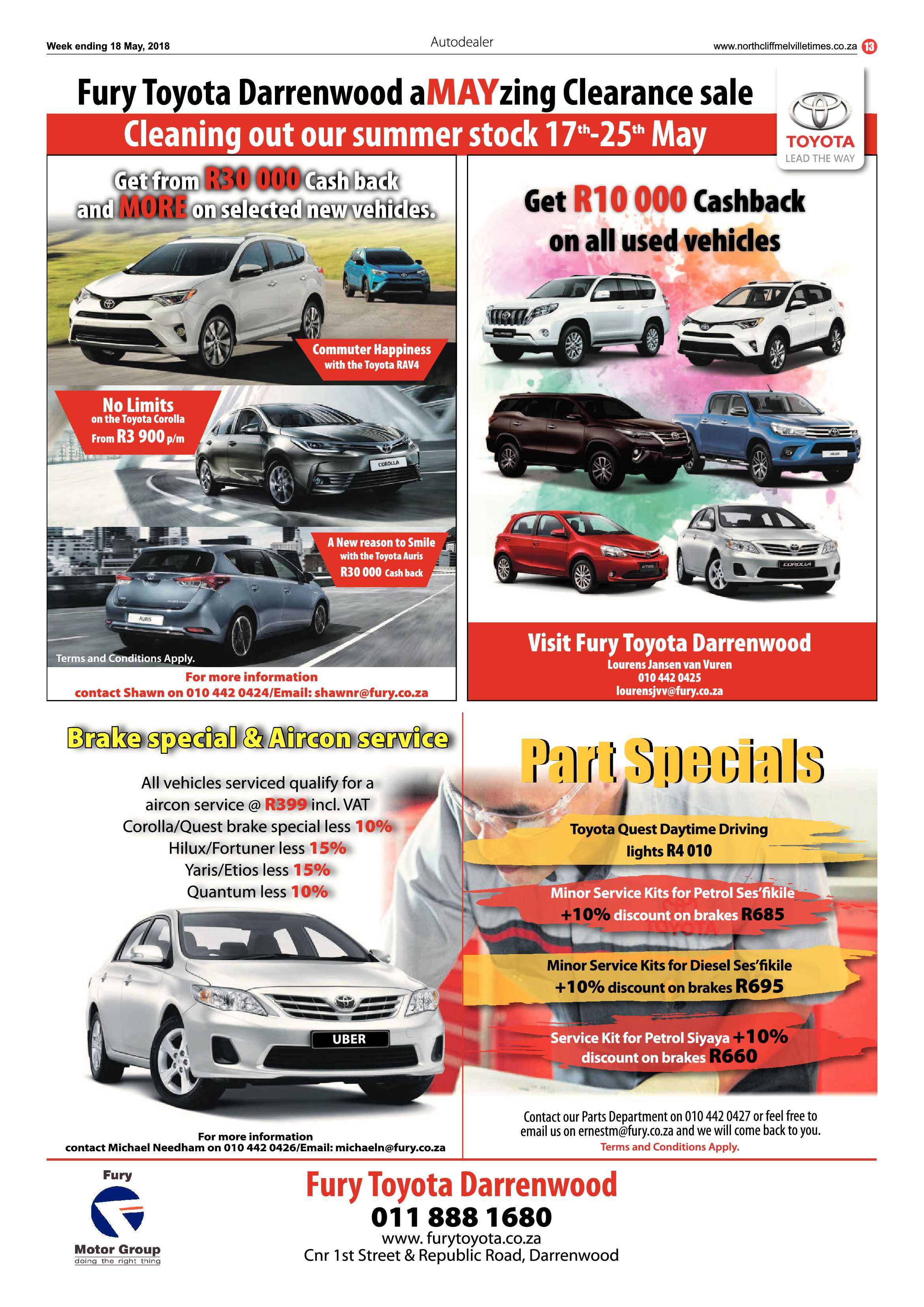 Northcliff Melville Times 18 May 2018 page 13