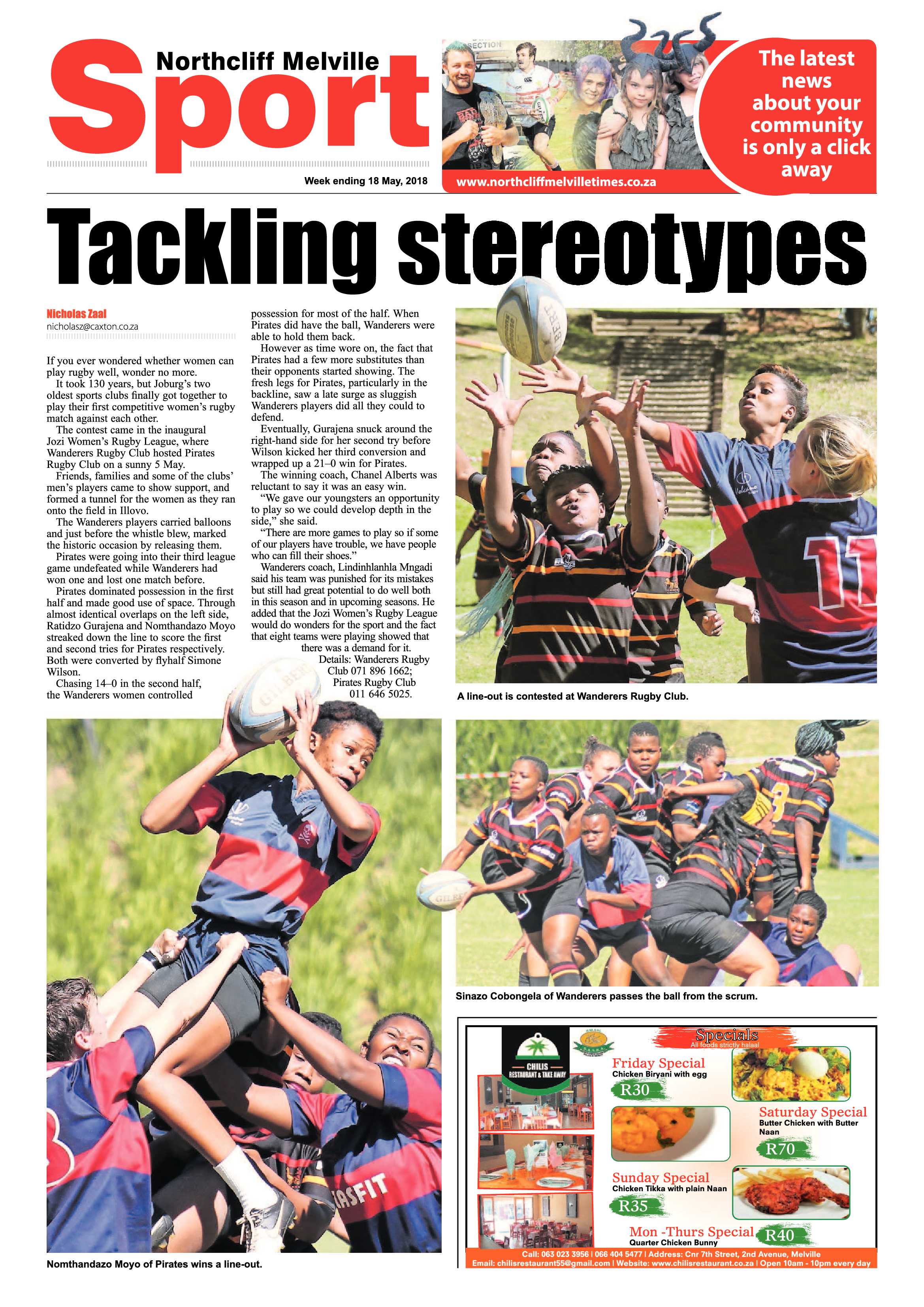 Northcliff Melville Times 18 May 2018 page 16