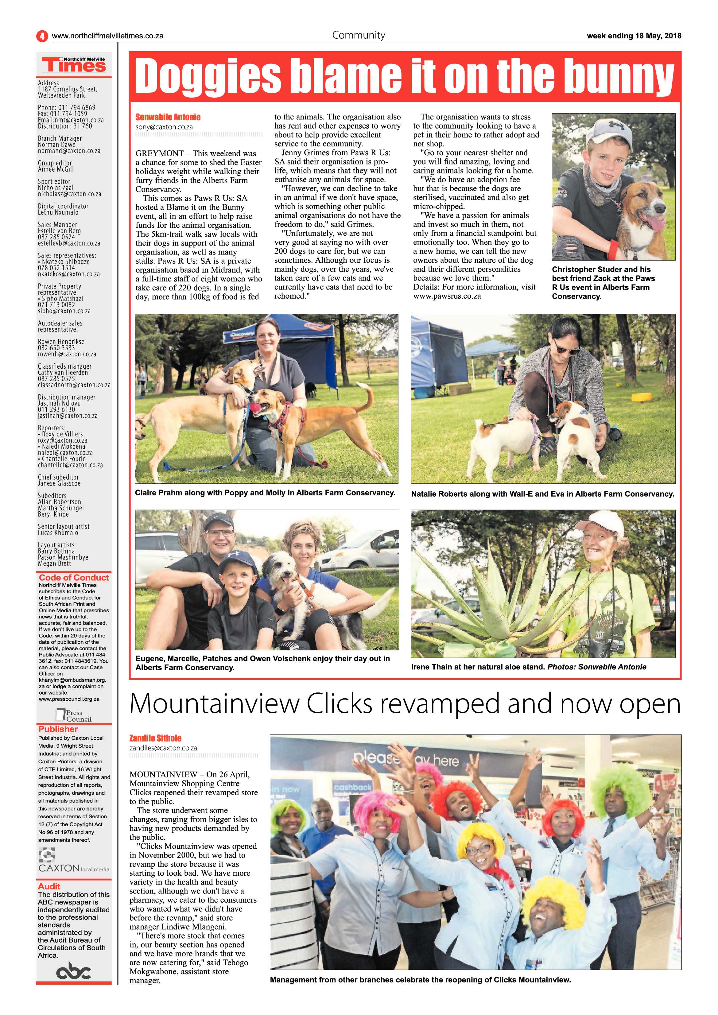 Northcliff Melville Times 18 May 2018 page 4