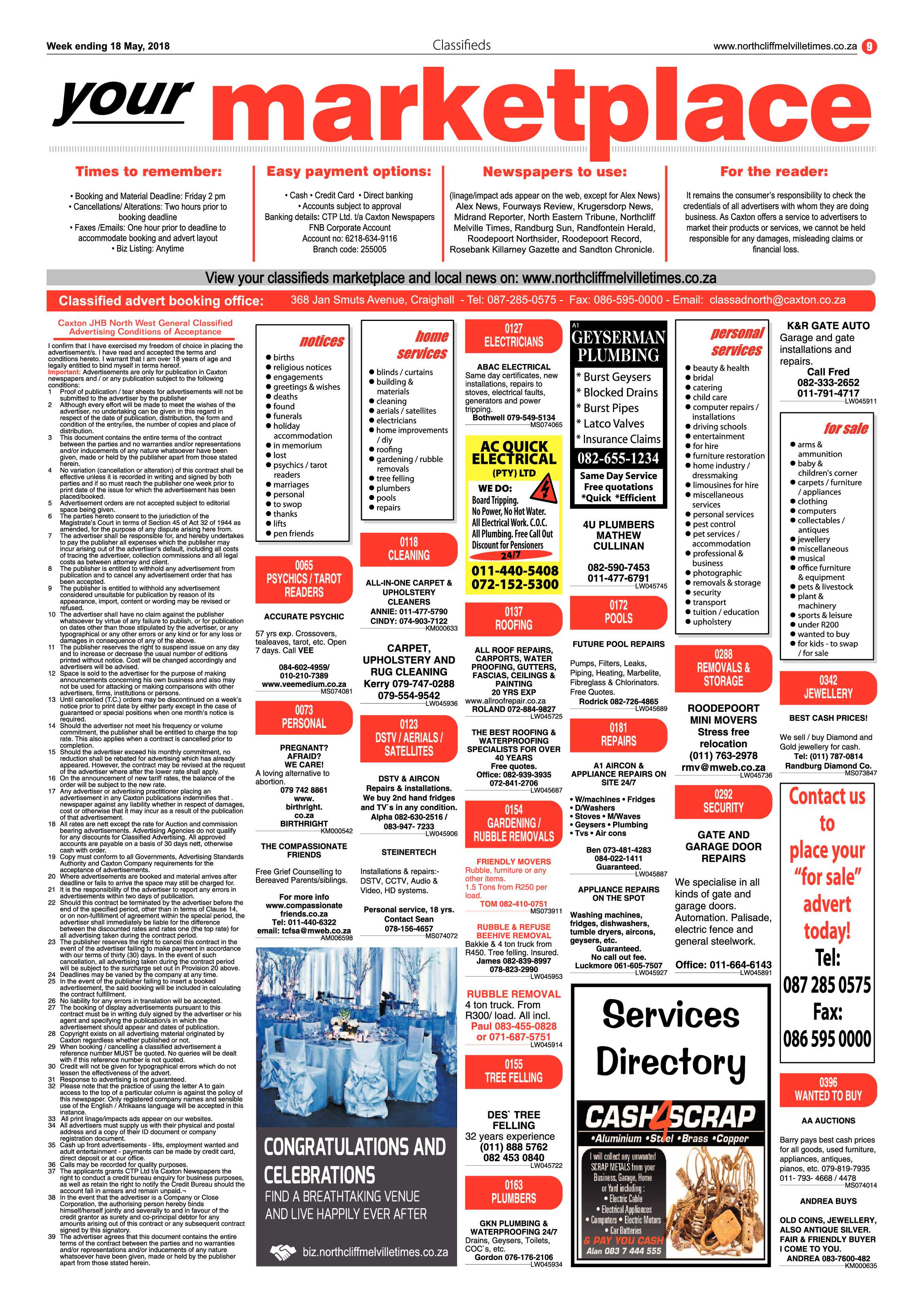 Northcliff Melville Times 18 May 2018 page 9