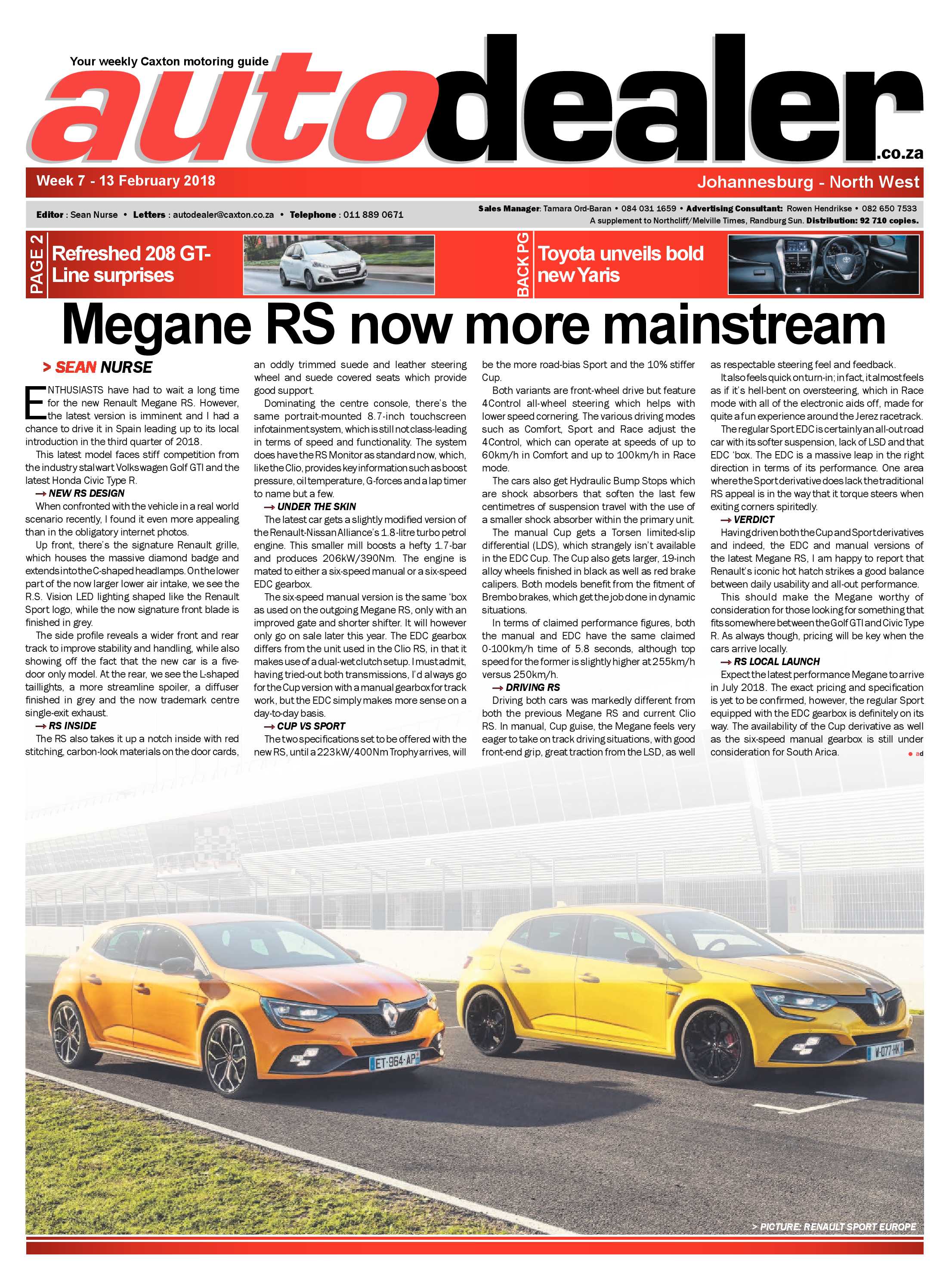 Autodealer North West 7-13 February, 2018 page 1