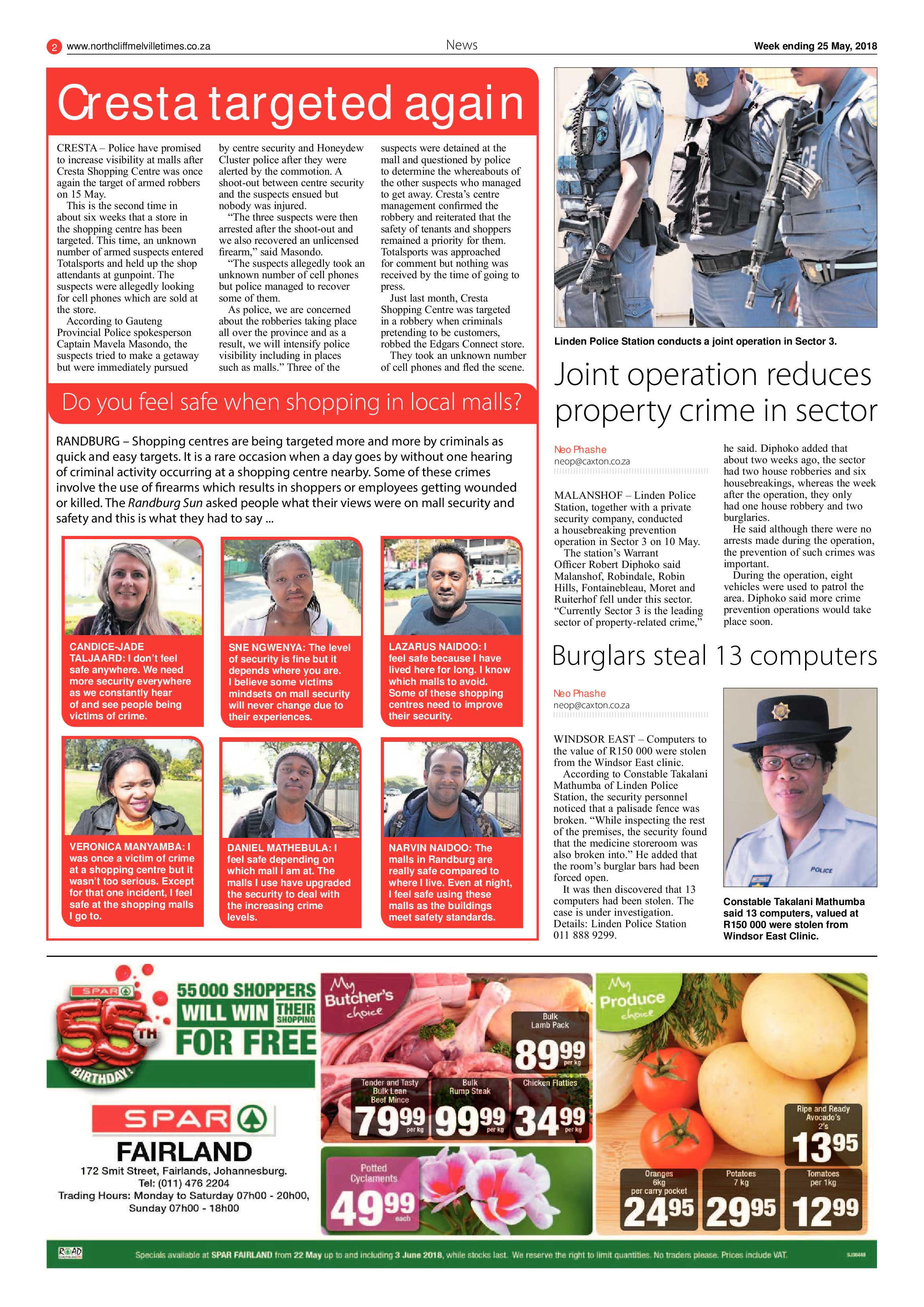 Northcliff Melville Times 25 May 2018 page 2