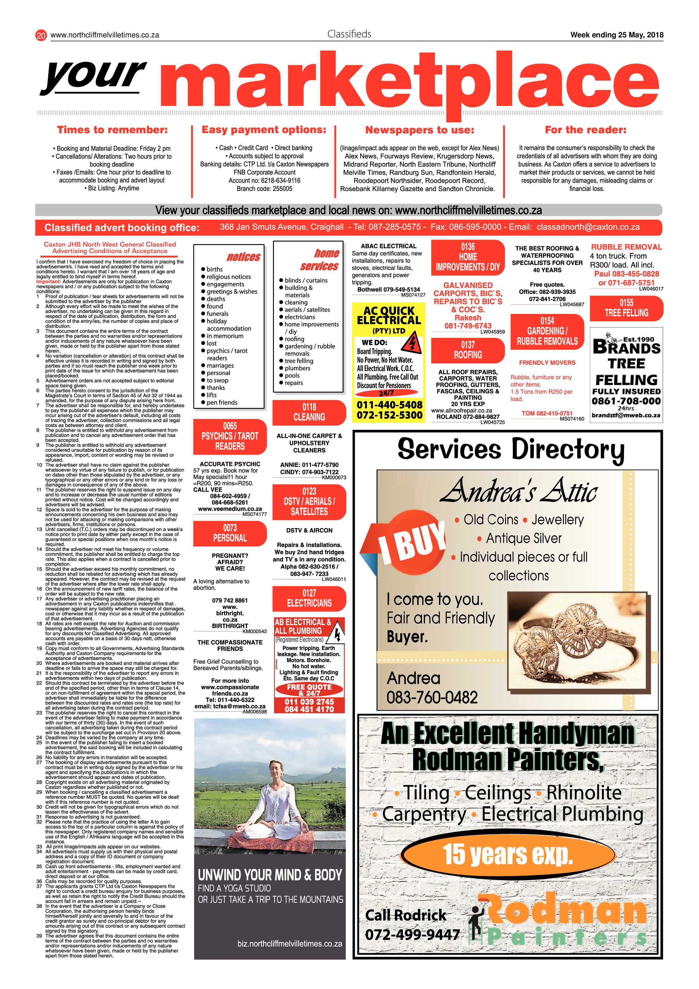 Northcliff Melville Times 25 May 2018 page 20
