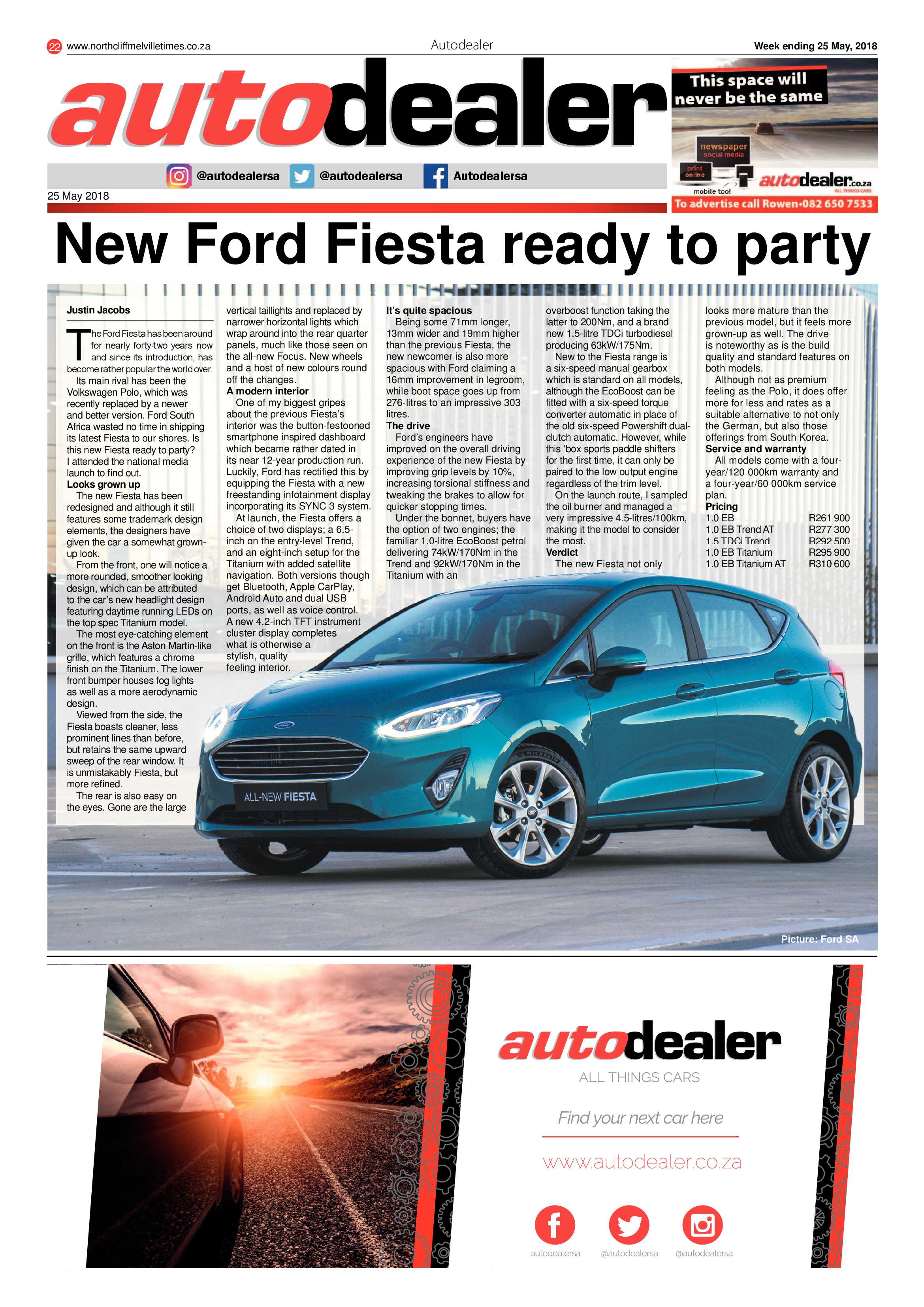 Northcliff Melville Times 25 May 2018 page 22