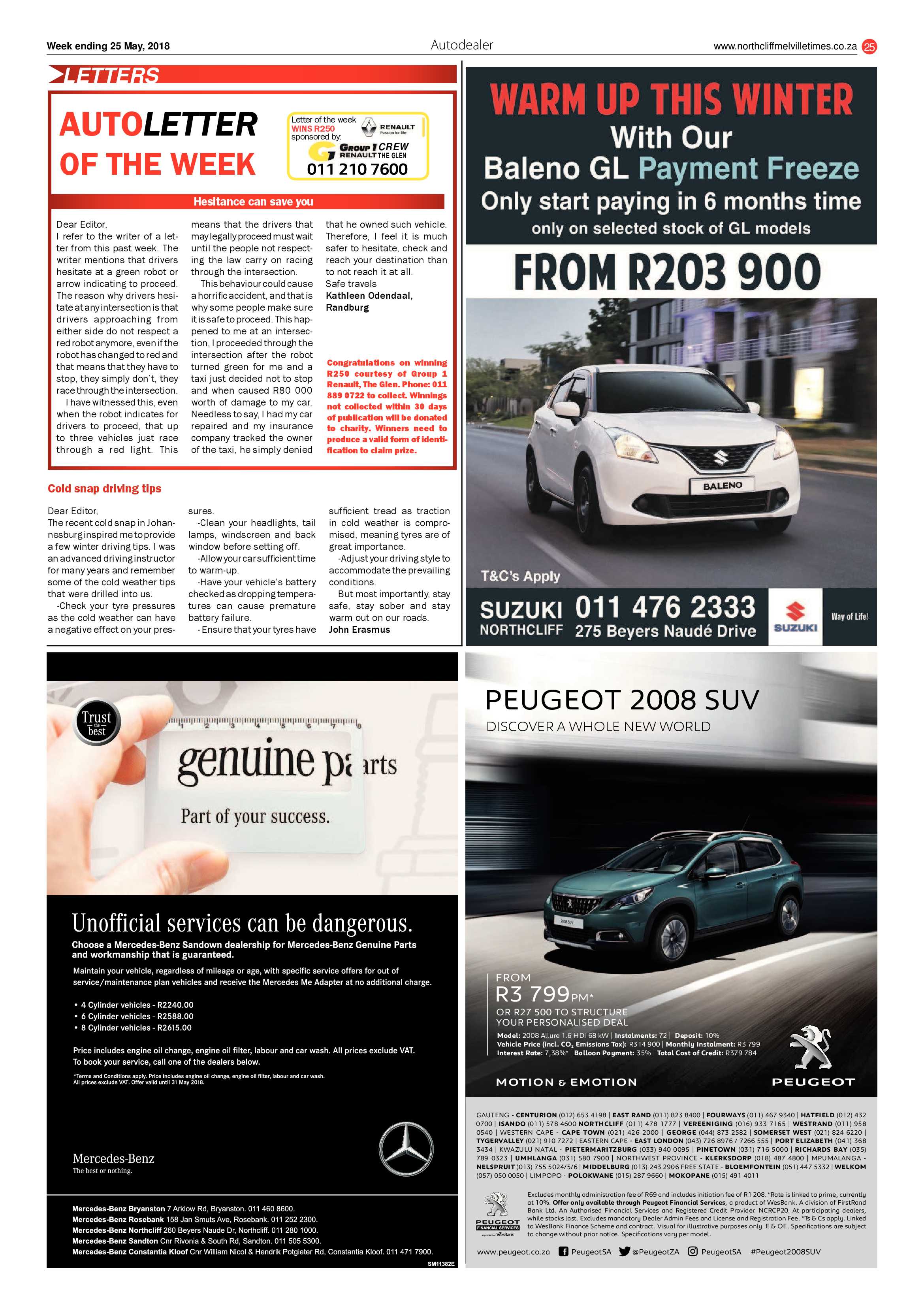 Northcliff Melville Times 25 May 2018 page 25