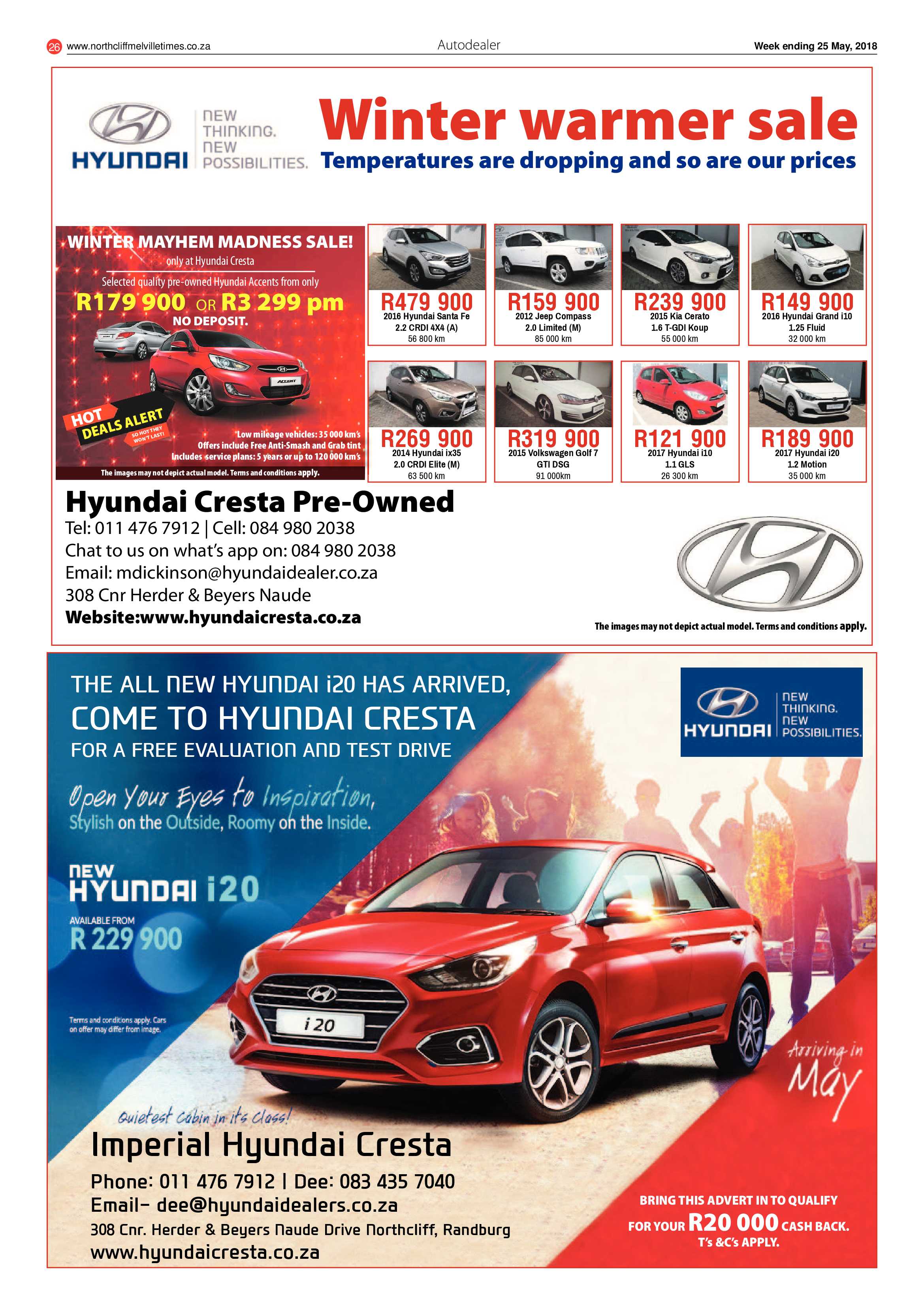 Northcliff Melville Times 25 May 2018 page 26