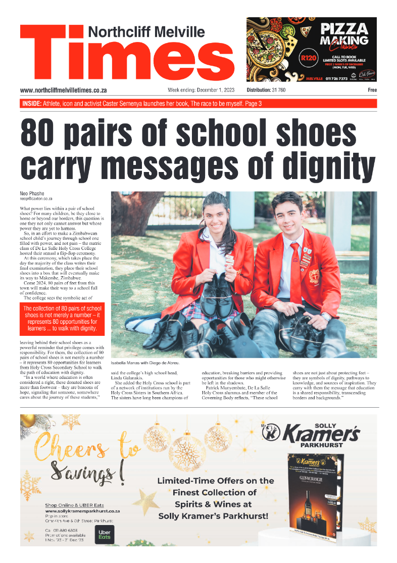 Northcliff Melville Times 1 December 2023 page 1