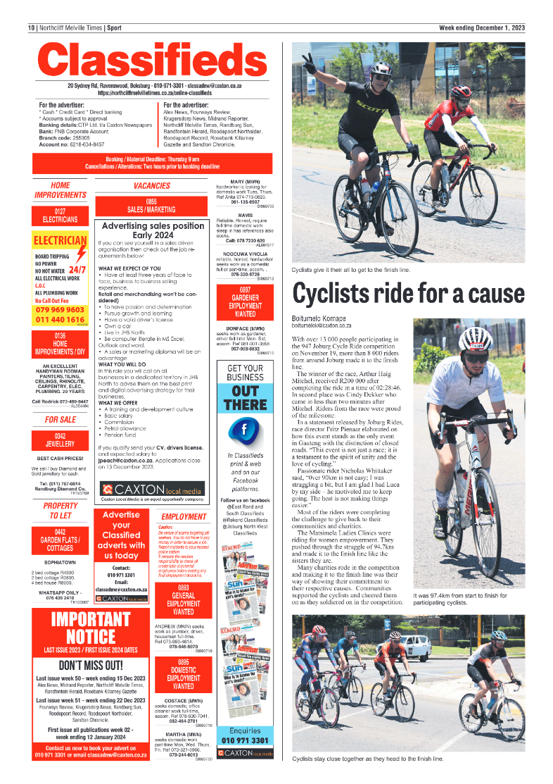 Northcliff Melville Times 1 December 2023 page 10