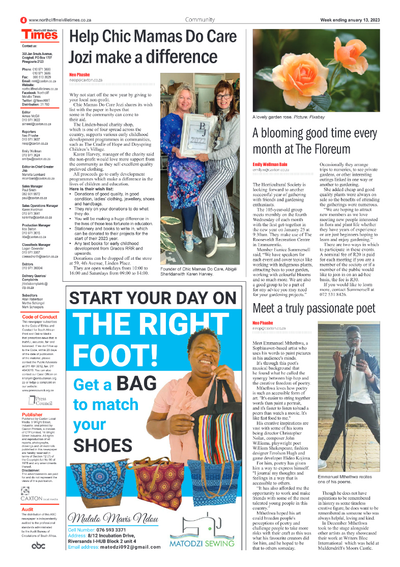 Northcliff Melville Times Jan 13 2023 page 4