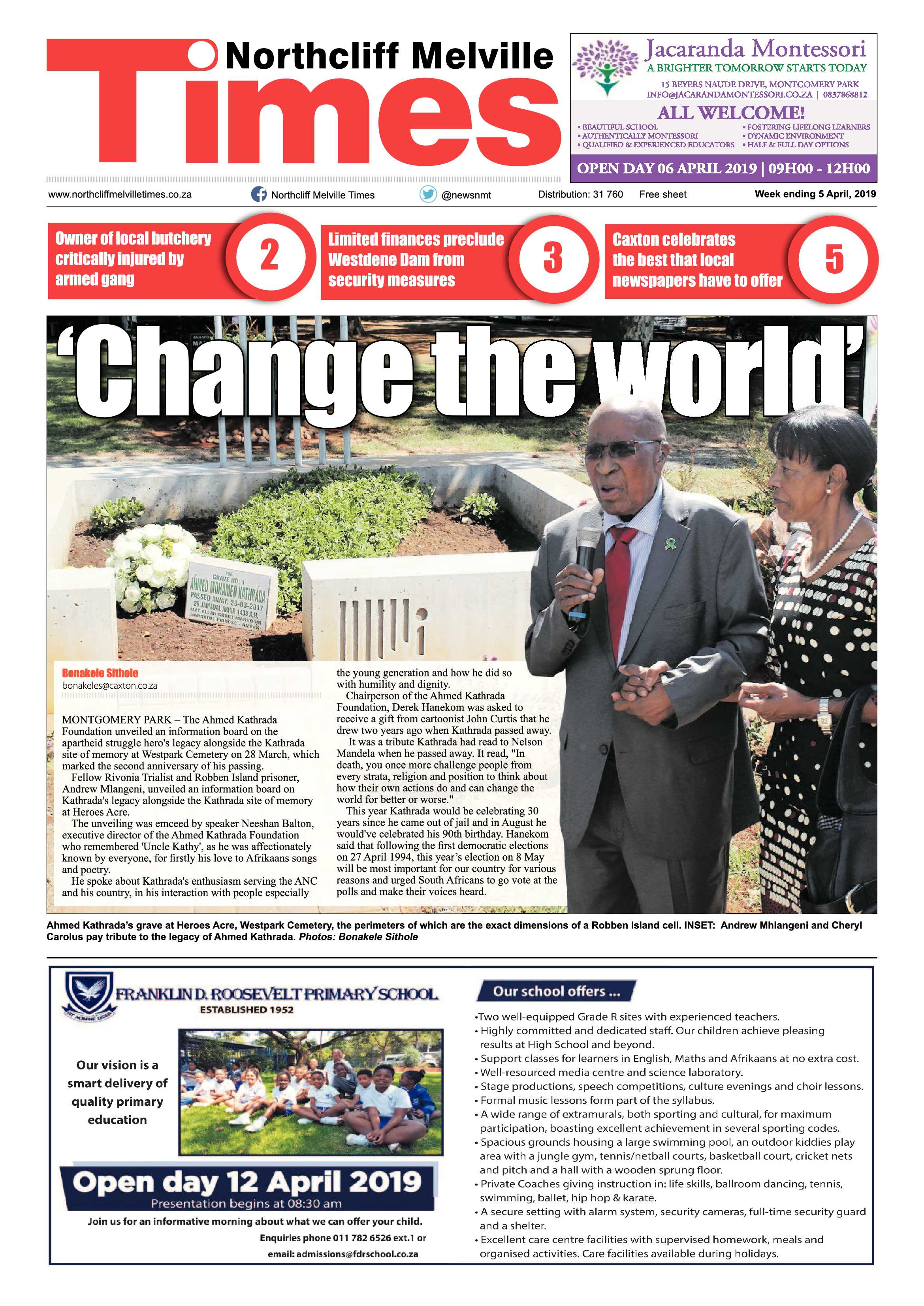NMT Week ending 5 April, 2019 page 1