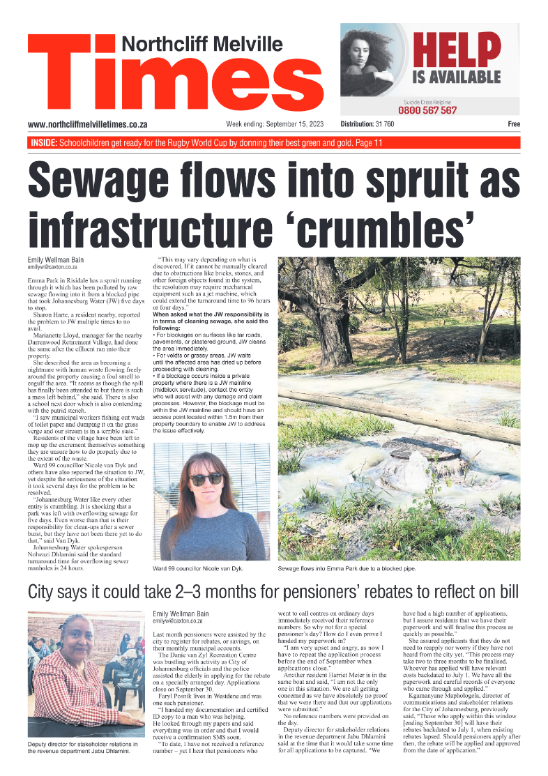 Nortcliff Melville Times 15 September 2023 page 1