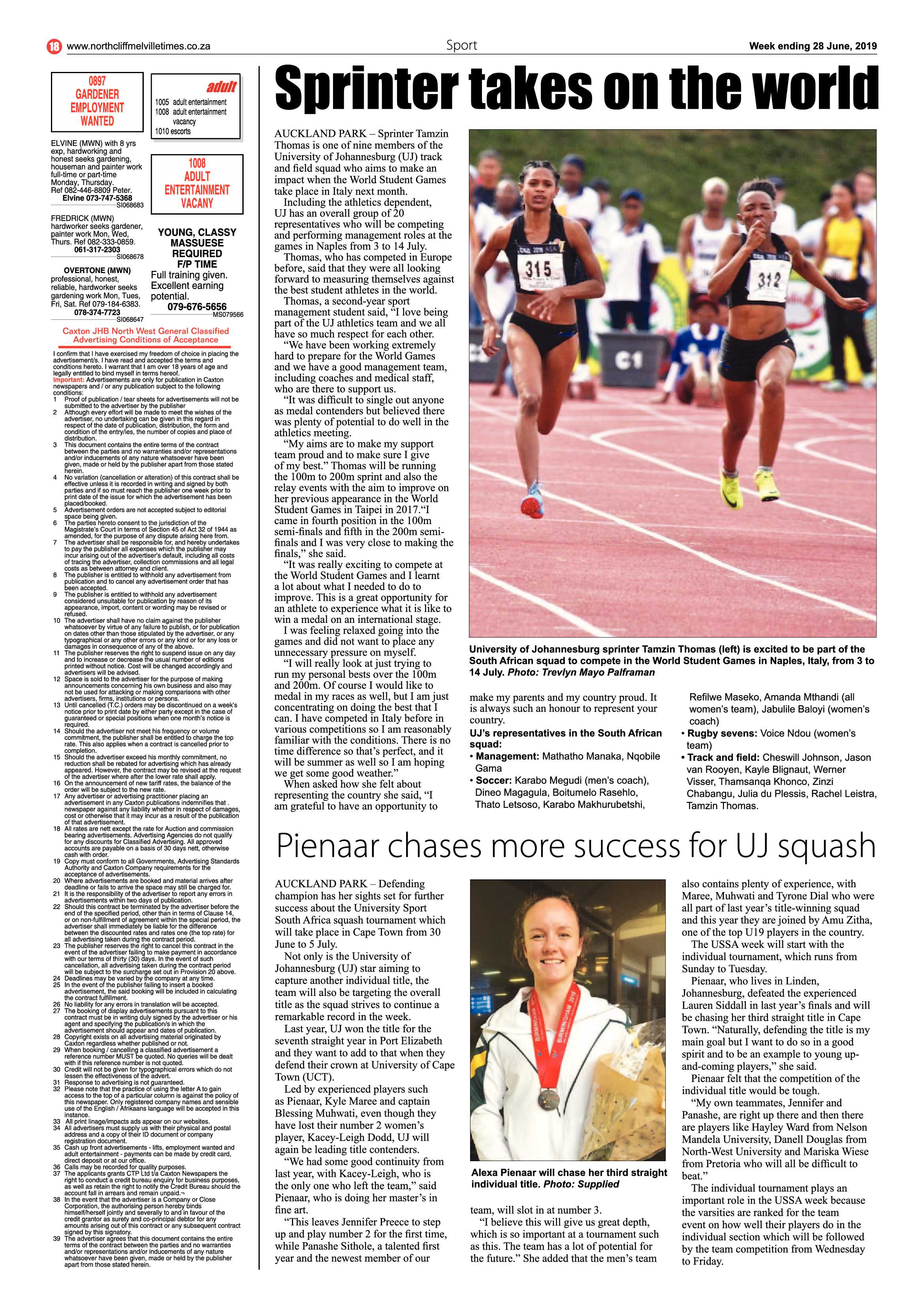 Northcliff Melville Times 28 June, 2019 page 18