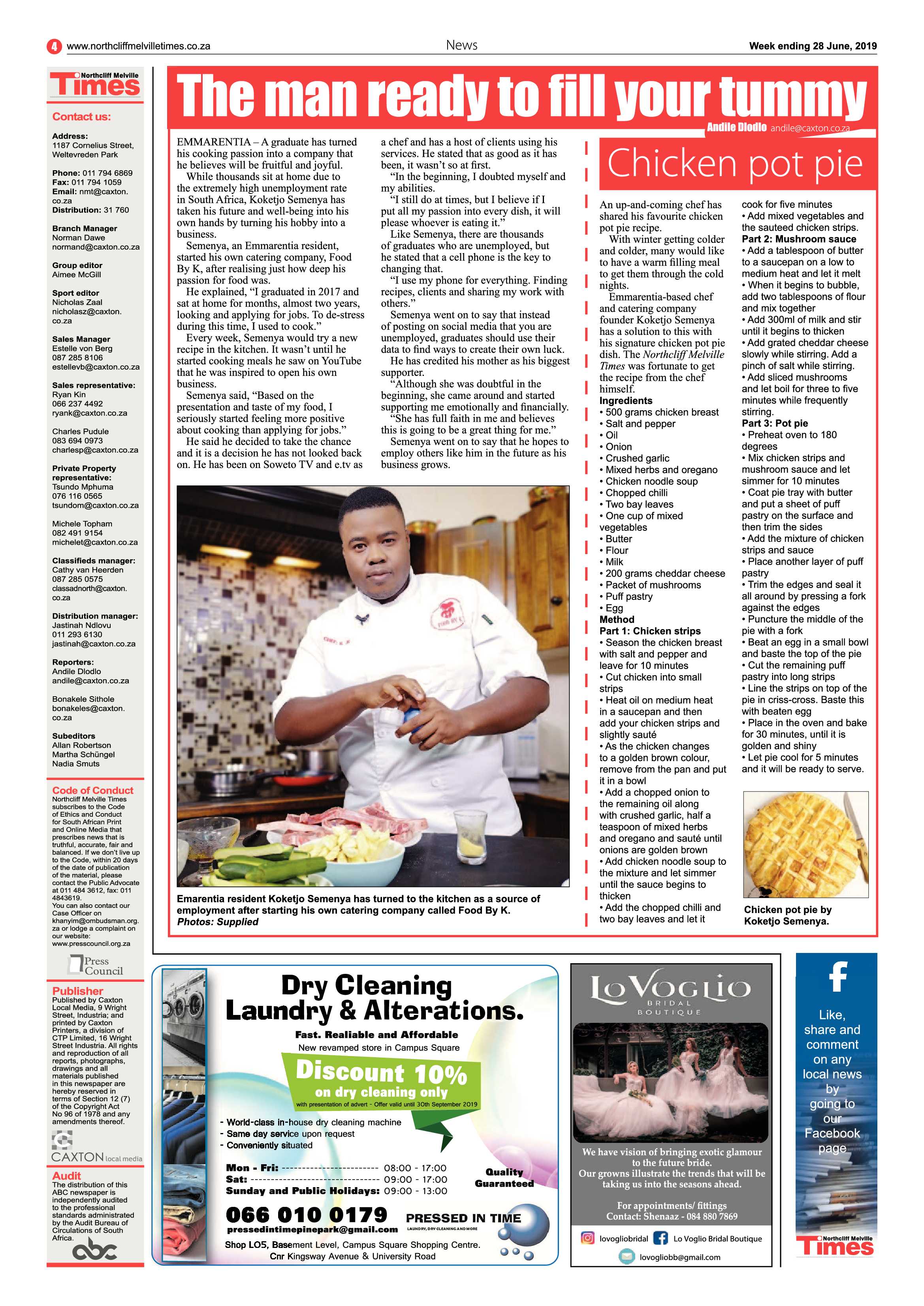 Northcliff Melville Times 28 June, 2019 page 4
