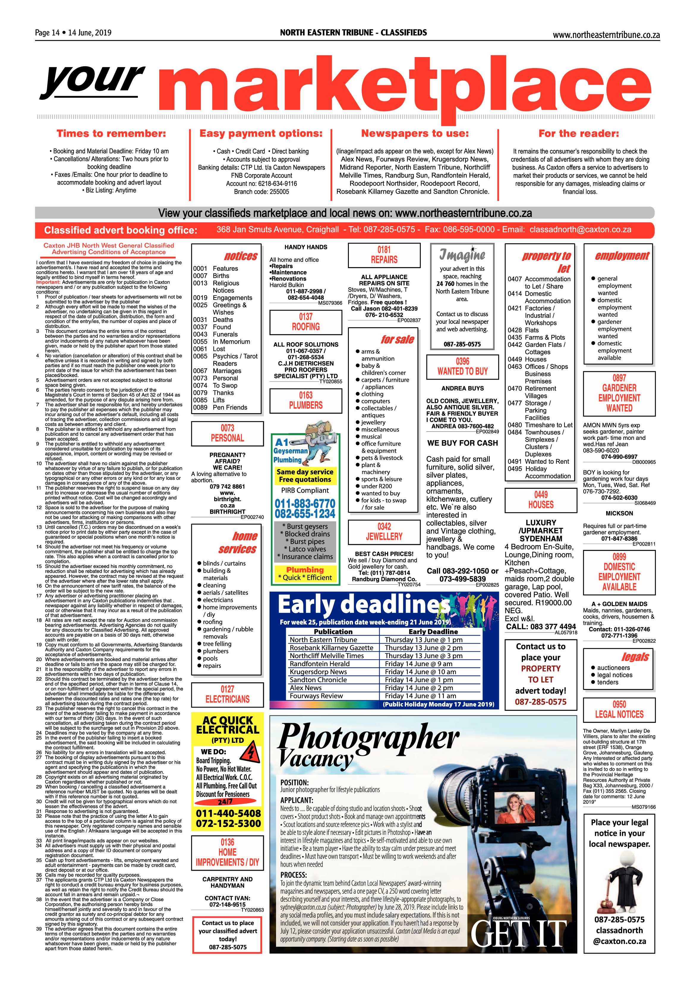North Eastern Tribune 7 June, 2019 page 14