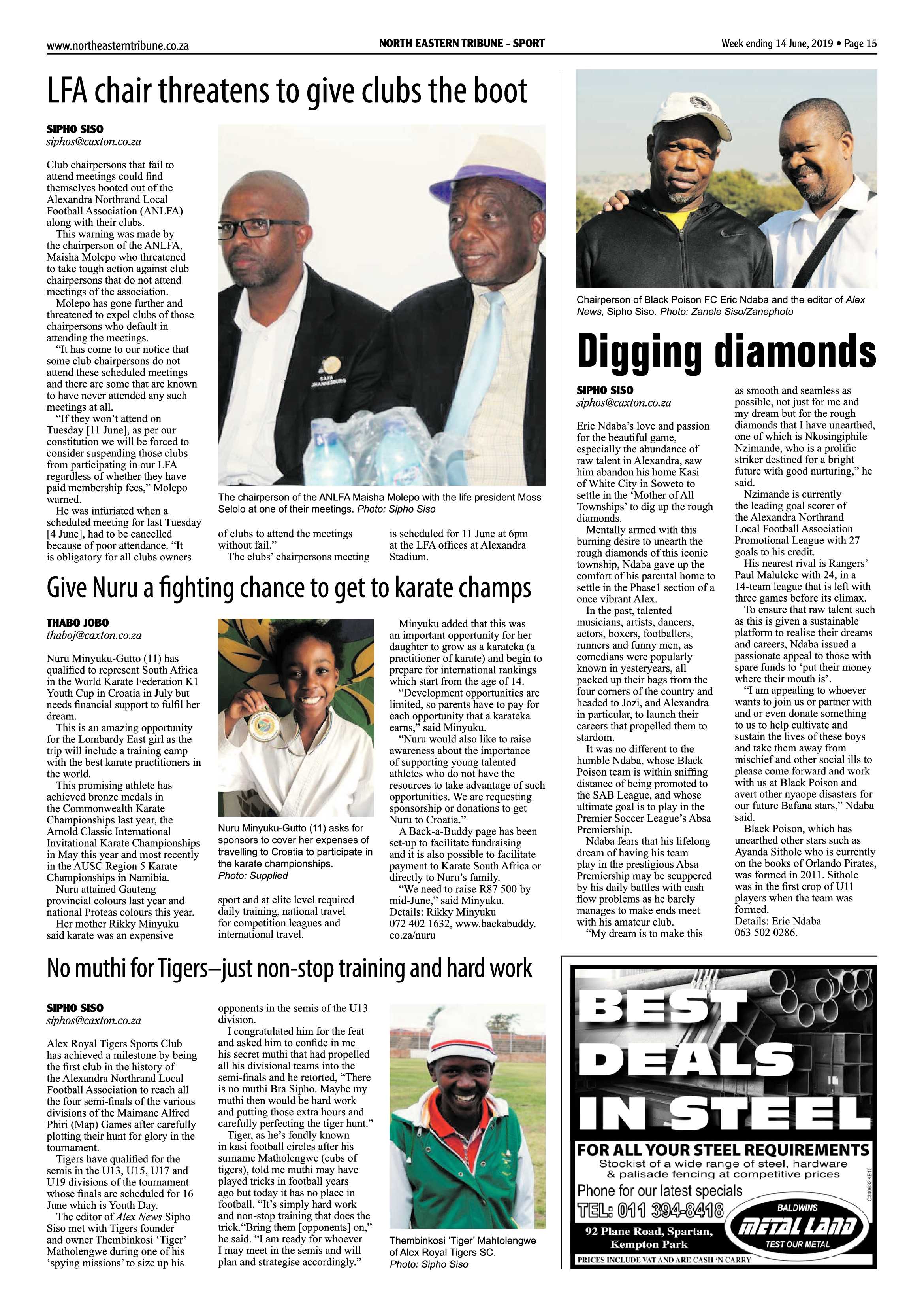 North Eastern Tribune 7 June, 2019 page 15