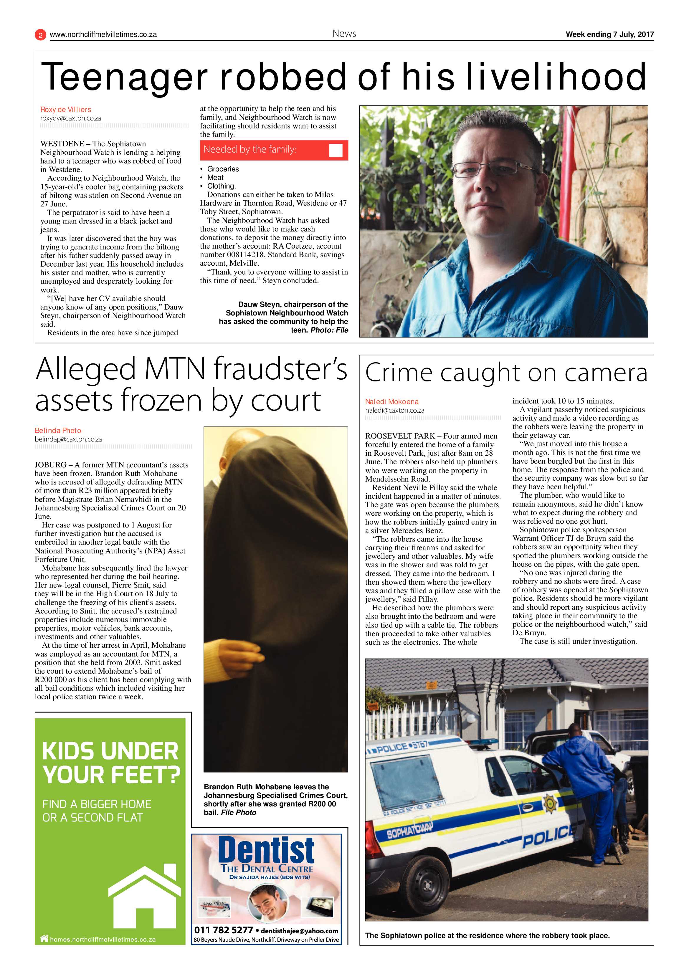 Northcliff Melville Times 7 July 2017 page 2