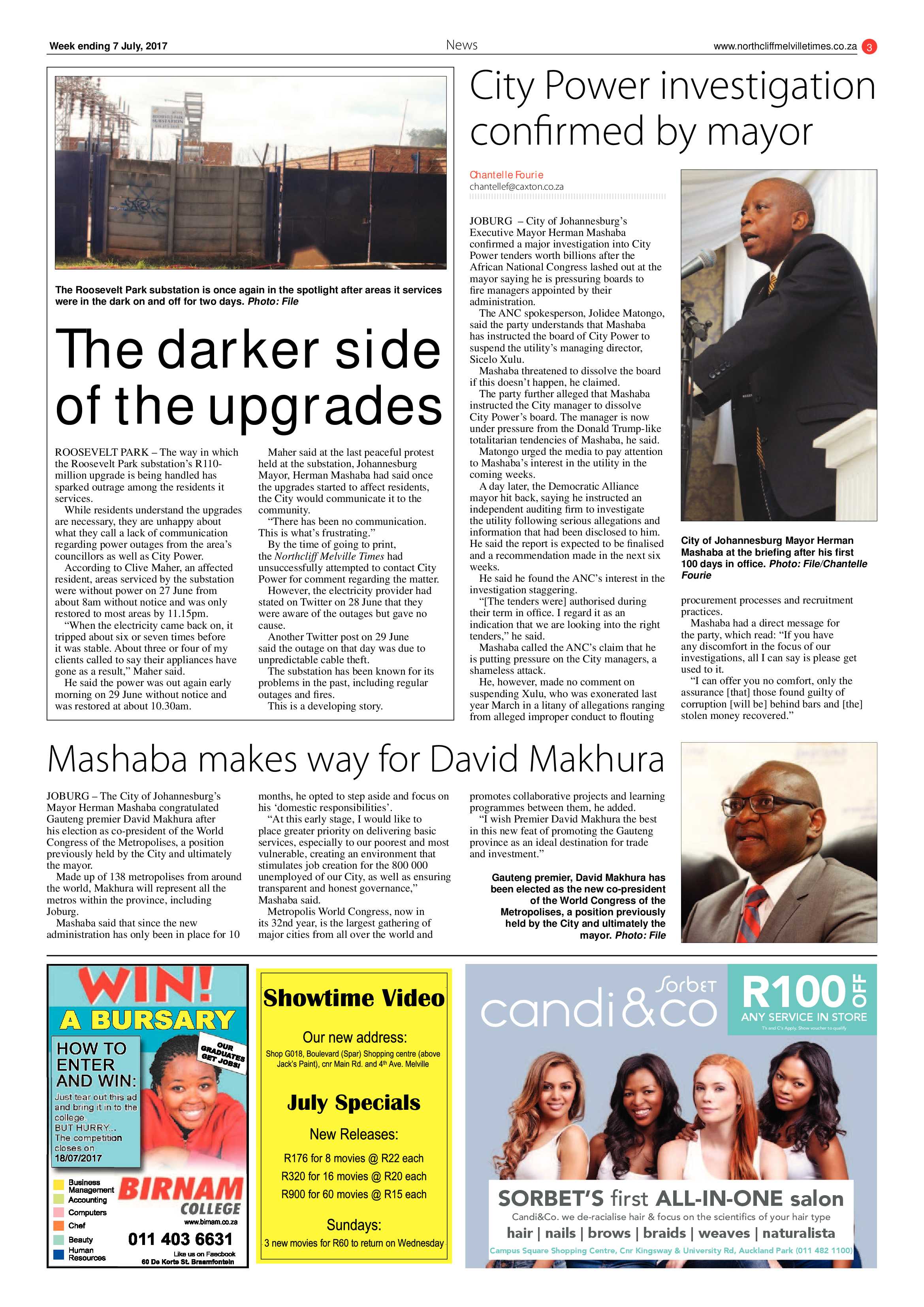 Northcliff Melville Times 7 July 2017 page 3