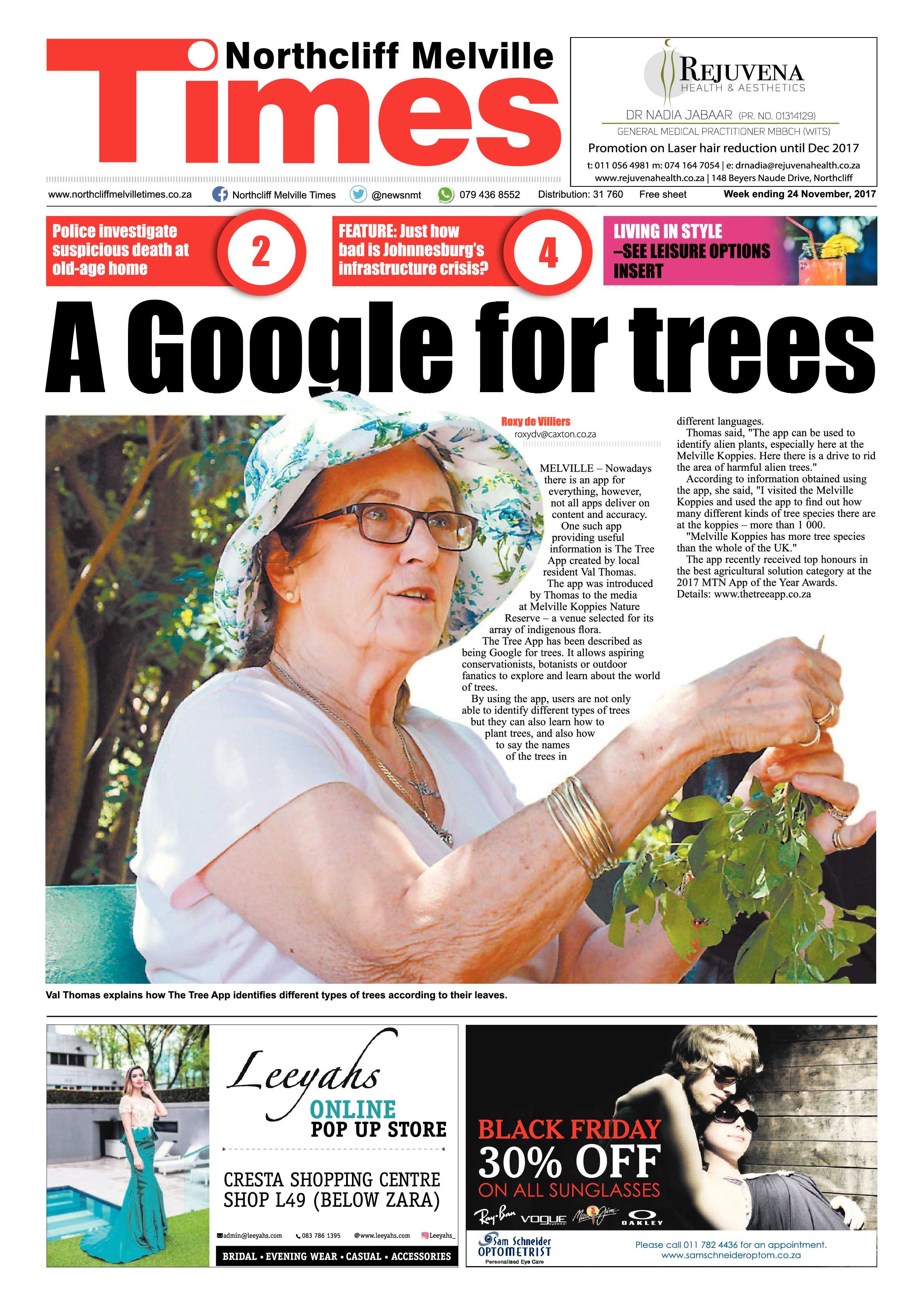 Northcliff Melville Times 24 November, 2017 page 1