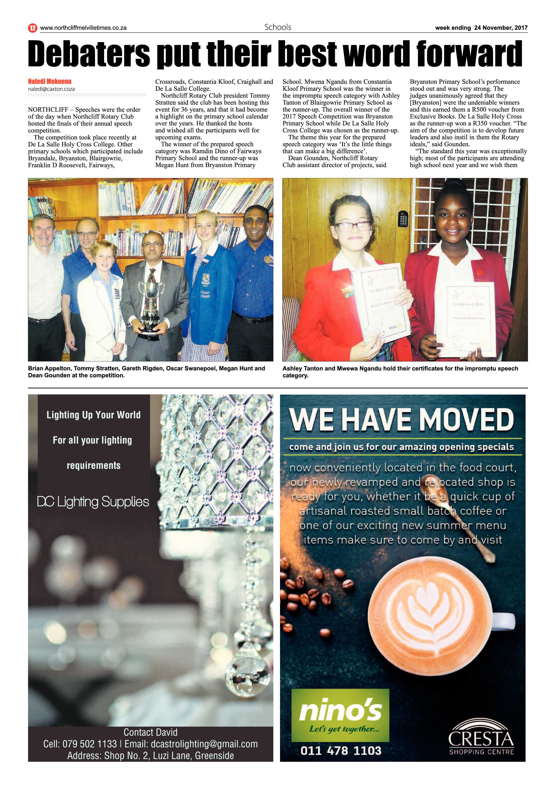 Northcliff Melville Times 24 November, 2017 page 12