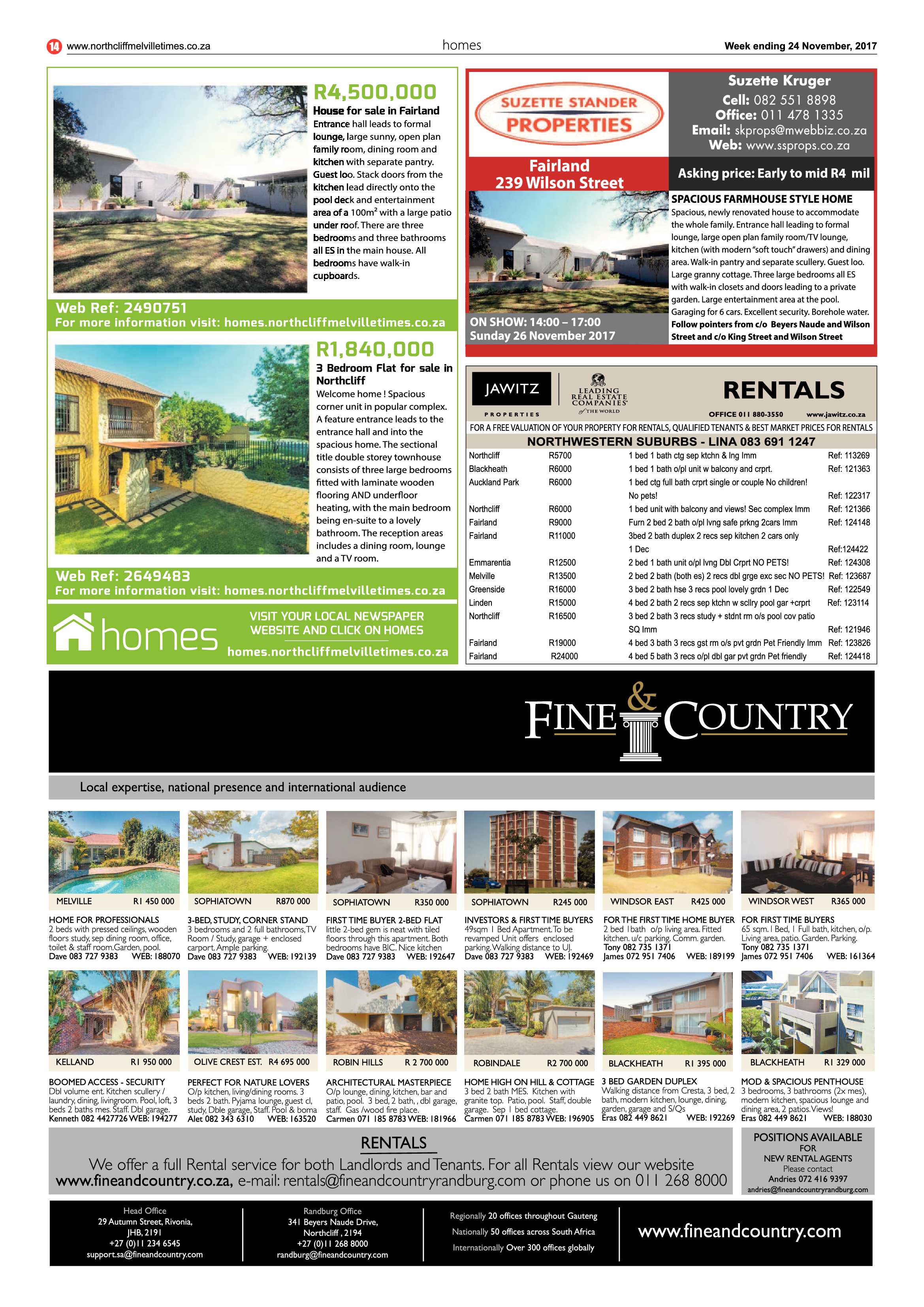 Northcliff Melville Times 24 November, 2017 page 14