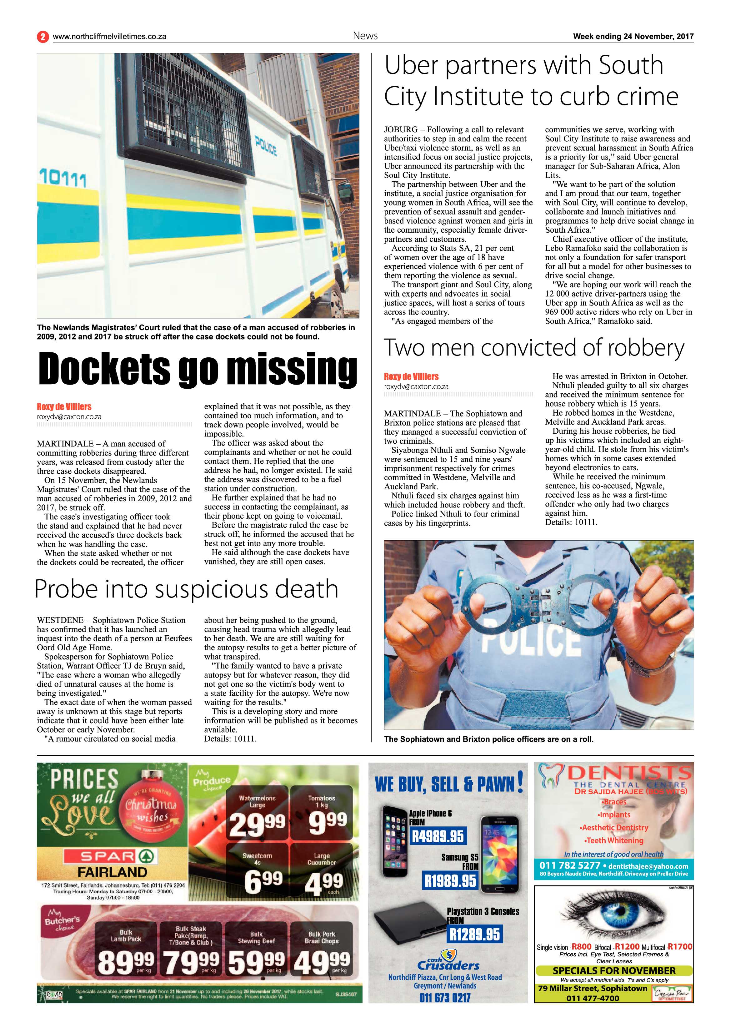 Northcliff Melville Times 24 November, 2017 page 2