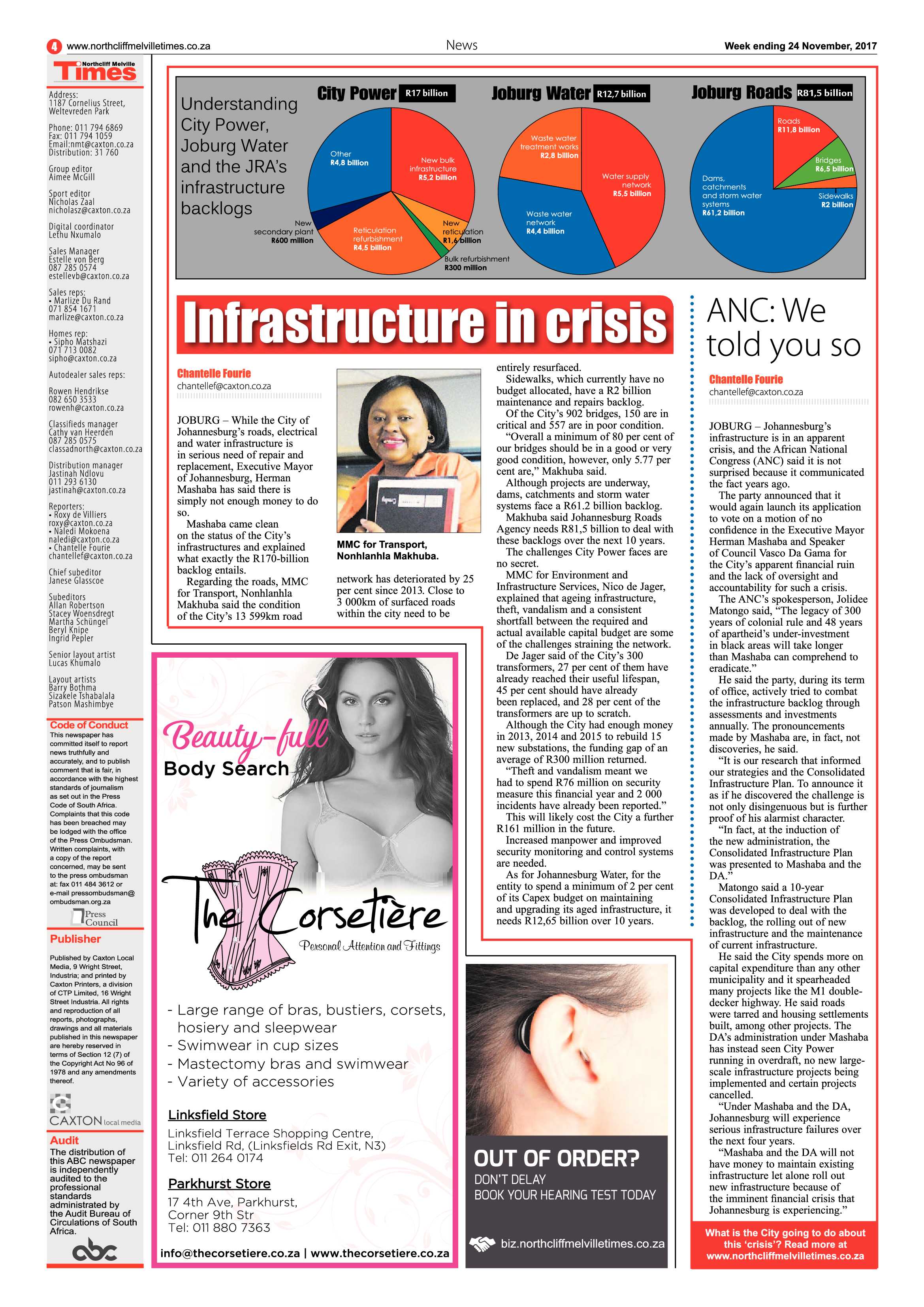 Northcliff Melville Times 24 November, 2017 page 4
