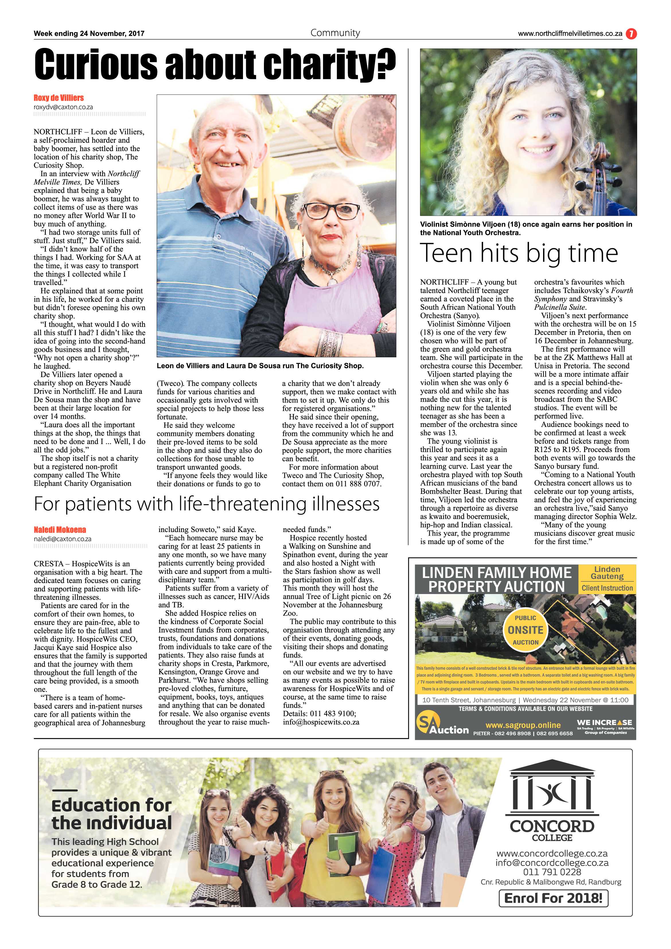 Northcliff Melville Times 24 November, 2017 page 7
