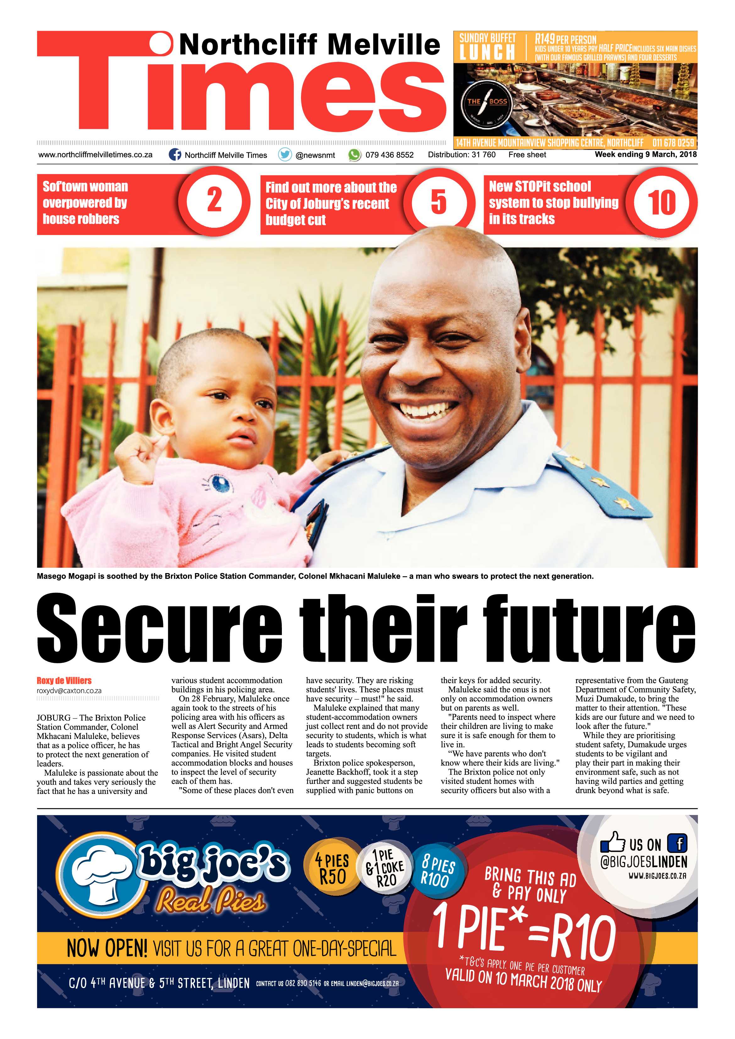 Northcliff Melville Times 9 March, 2018 page 1