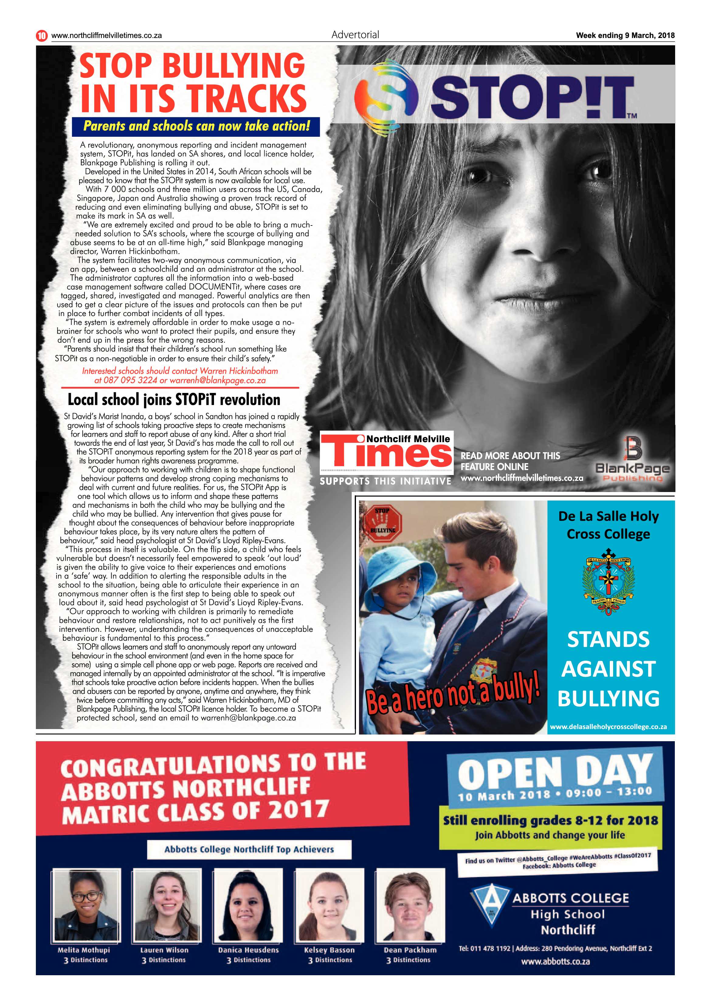 Northcliff Melville Times 9 March, 2018 page 10