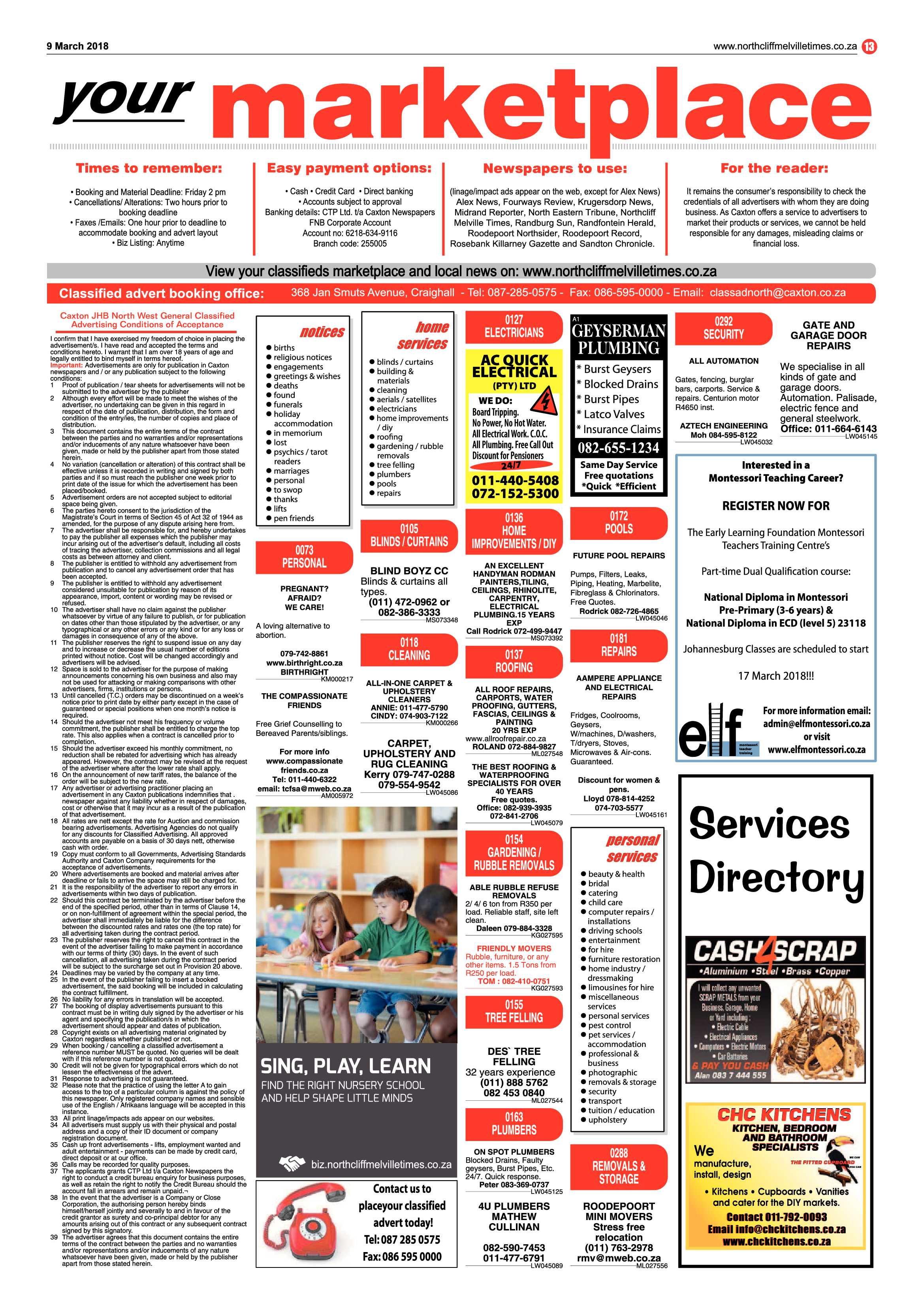 Northcliff Melville Times 9 March, 2018 page 13