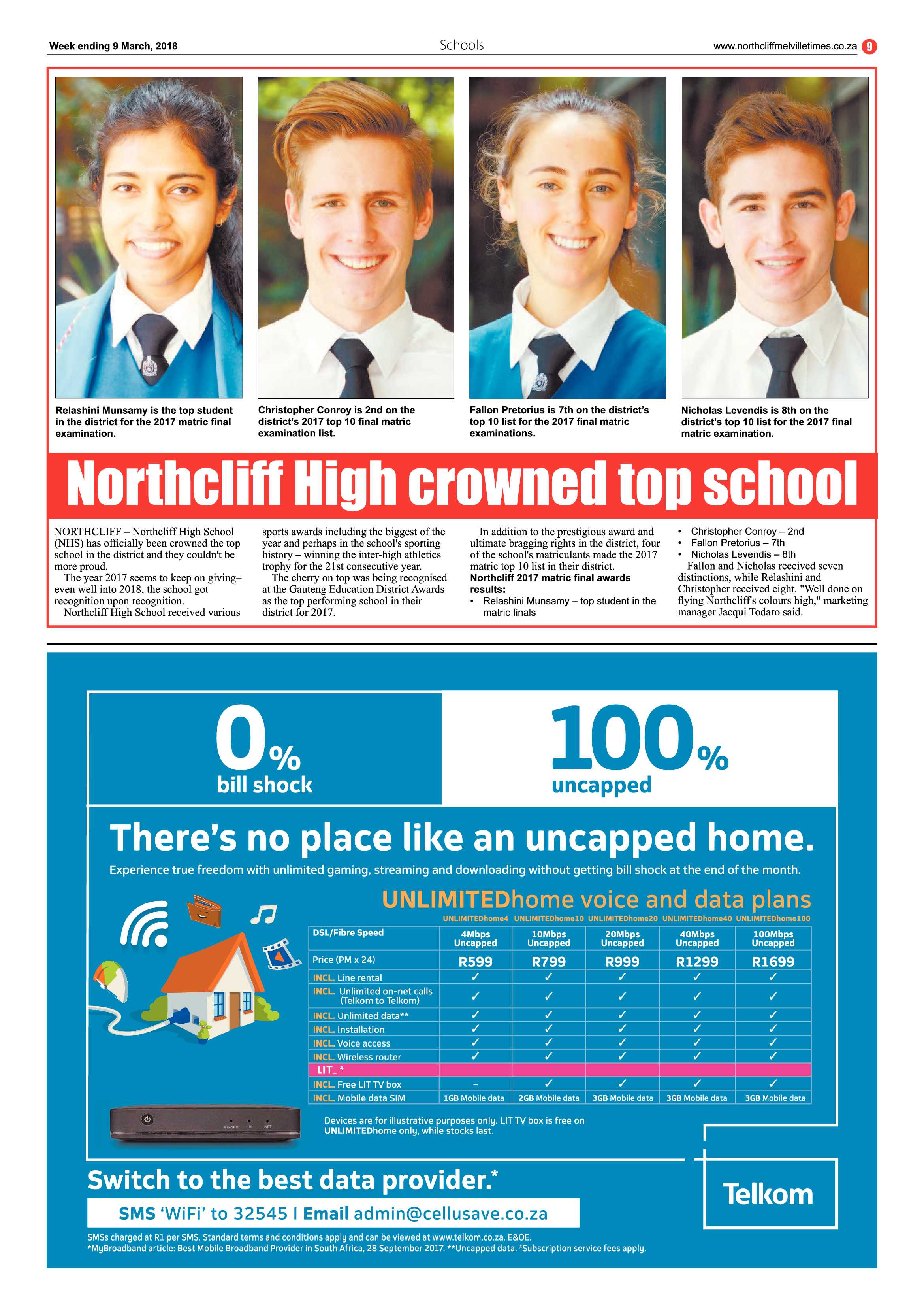 Northcliff Melville Times 9 March, 2018 page 9