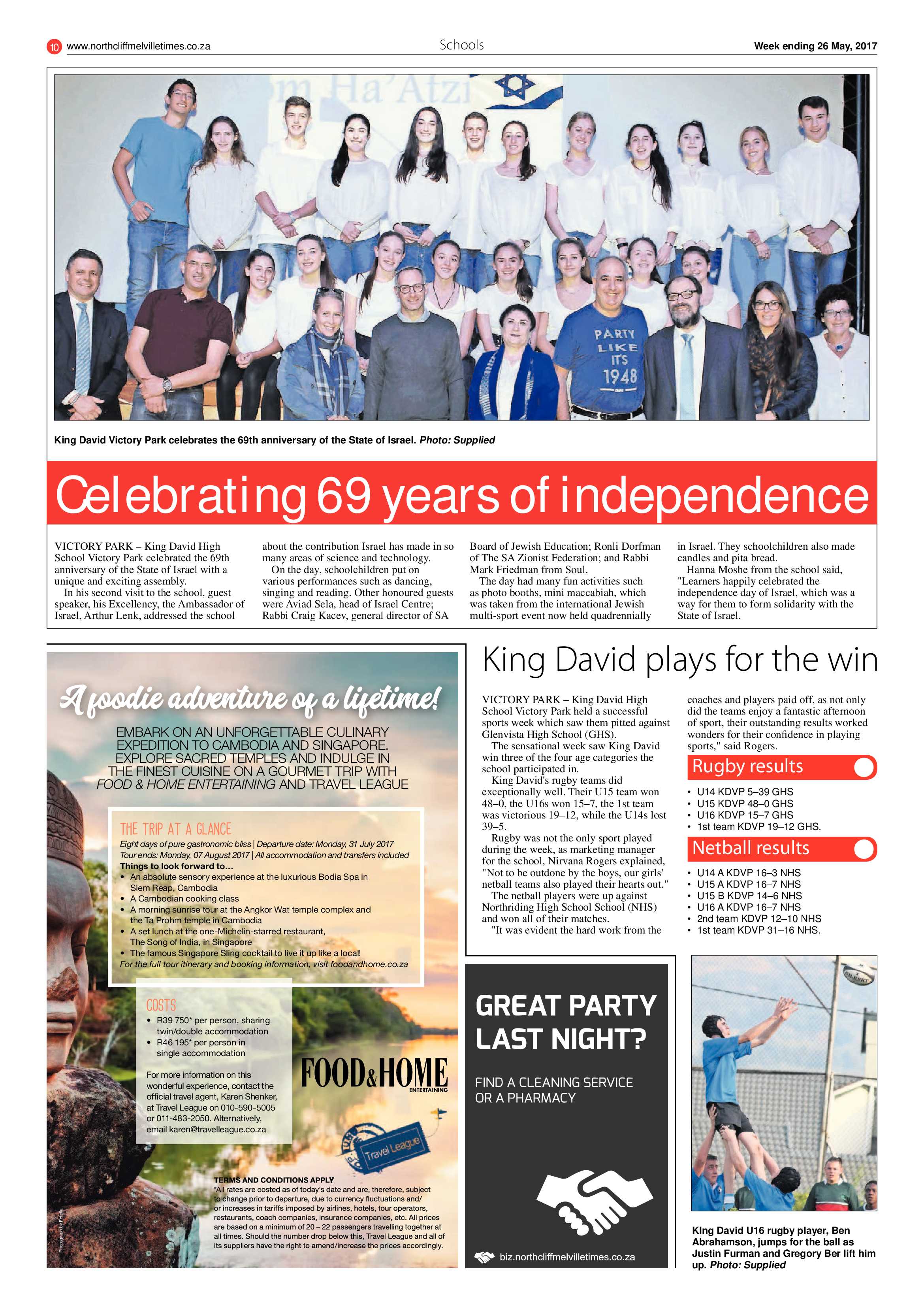 Northcliff Melville Times 28 May 2017 page 10