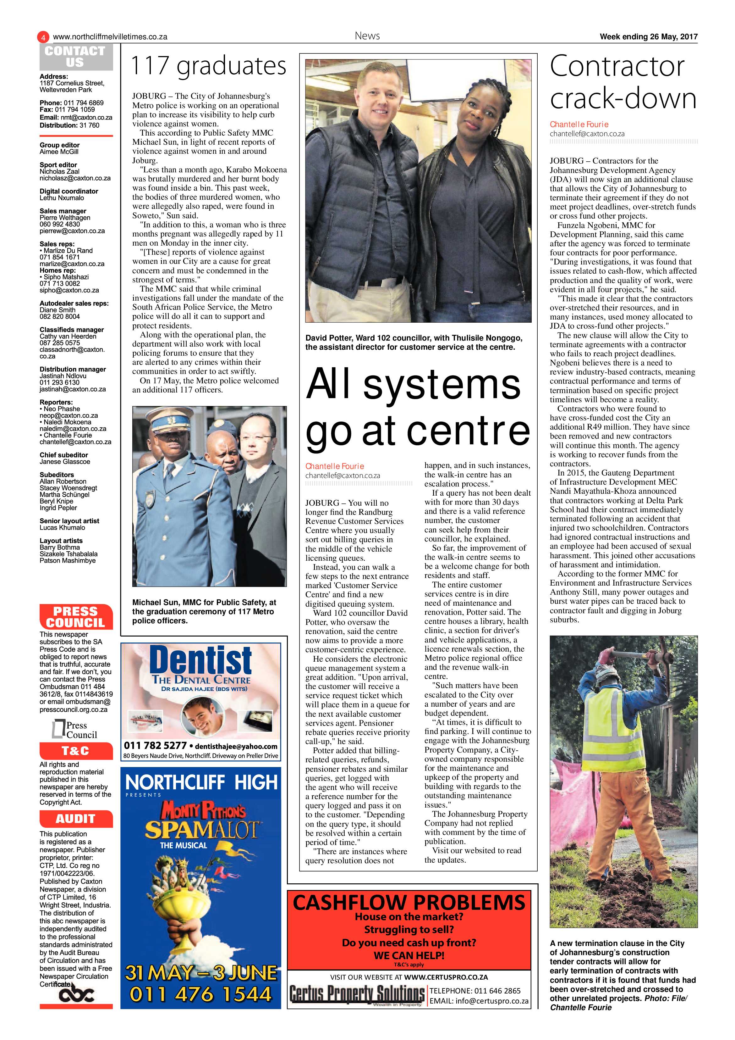 Northcliff Melville Times 28 May 2017 page 4