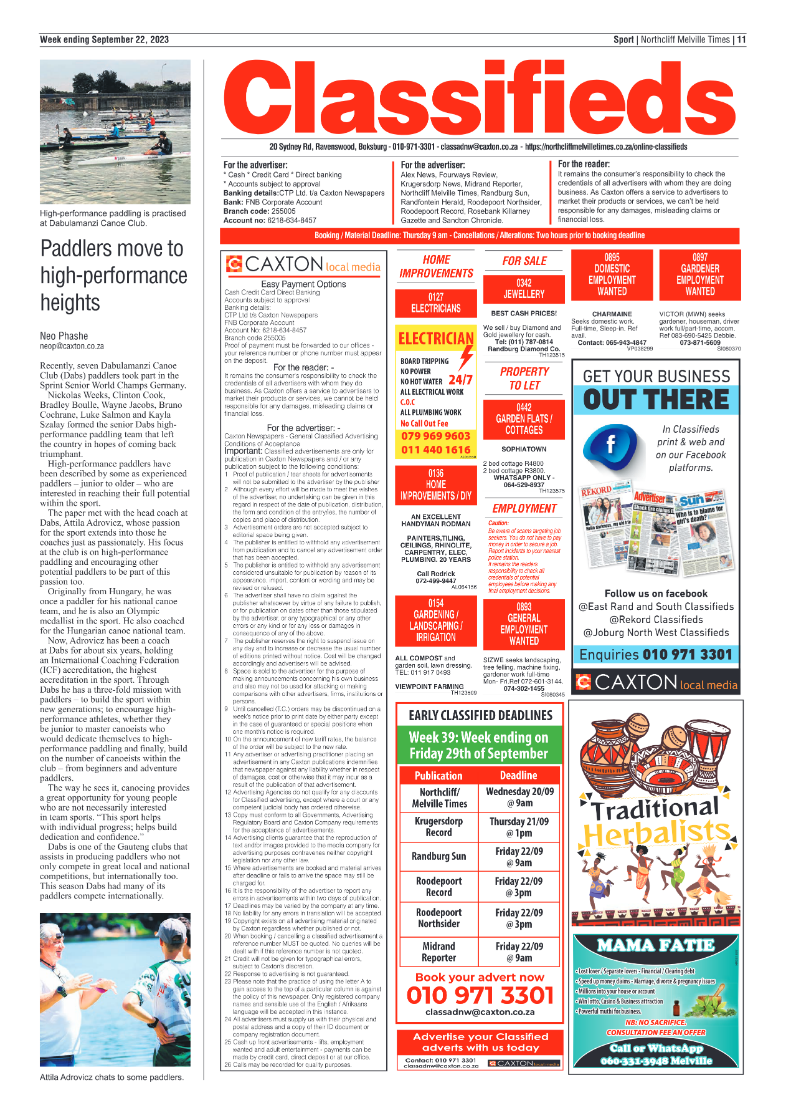 Northcliff Melville Times 22 September 2023 page 11