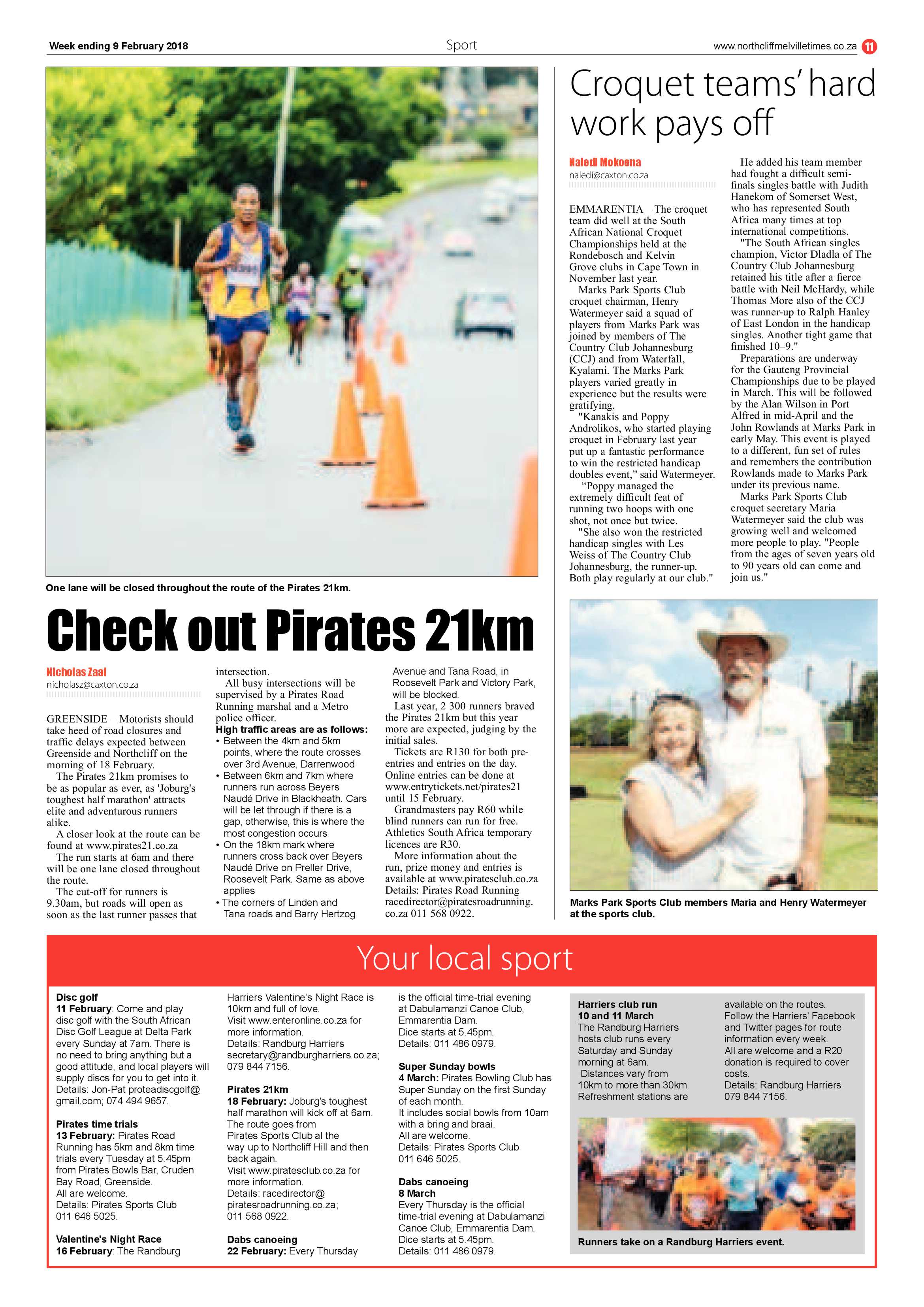 Northcliff Melville Times – 9 Feb 2018 page 11