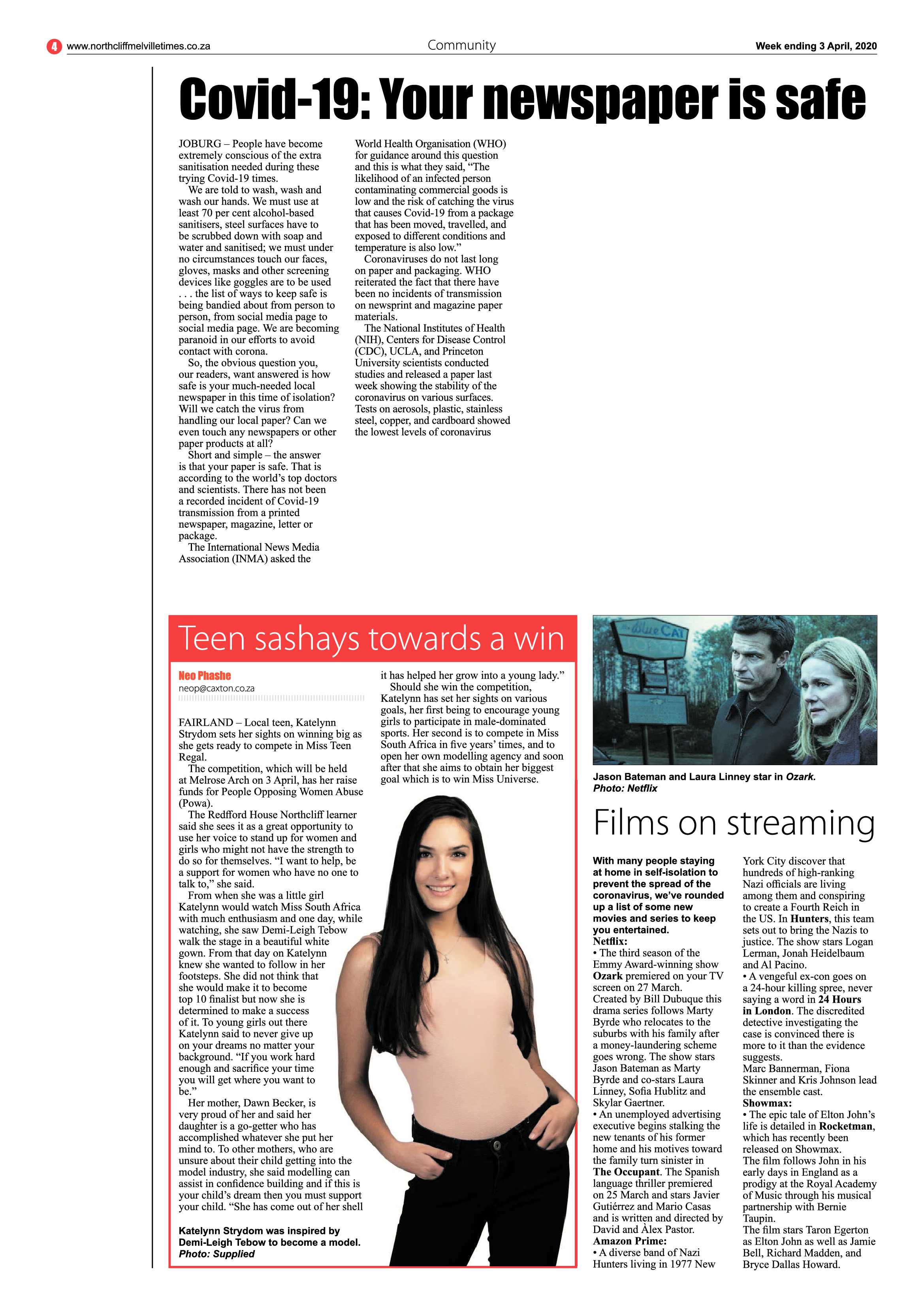 Northcliff Melville Times 03 April 2020 page 4