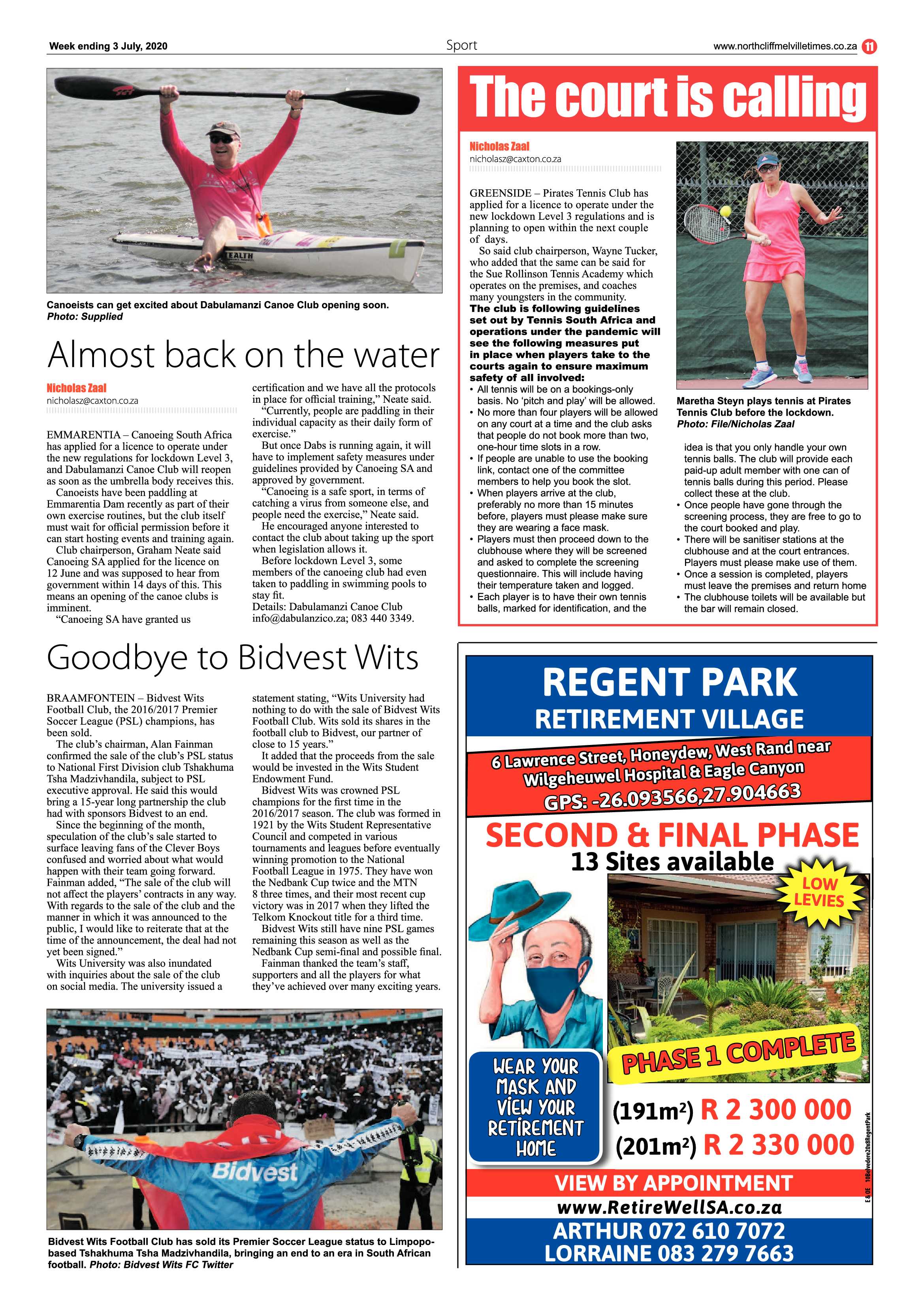 Northcliff Melville Times 3 July 2020 page 11