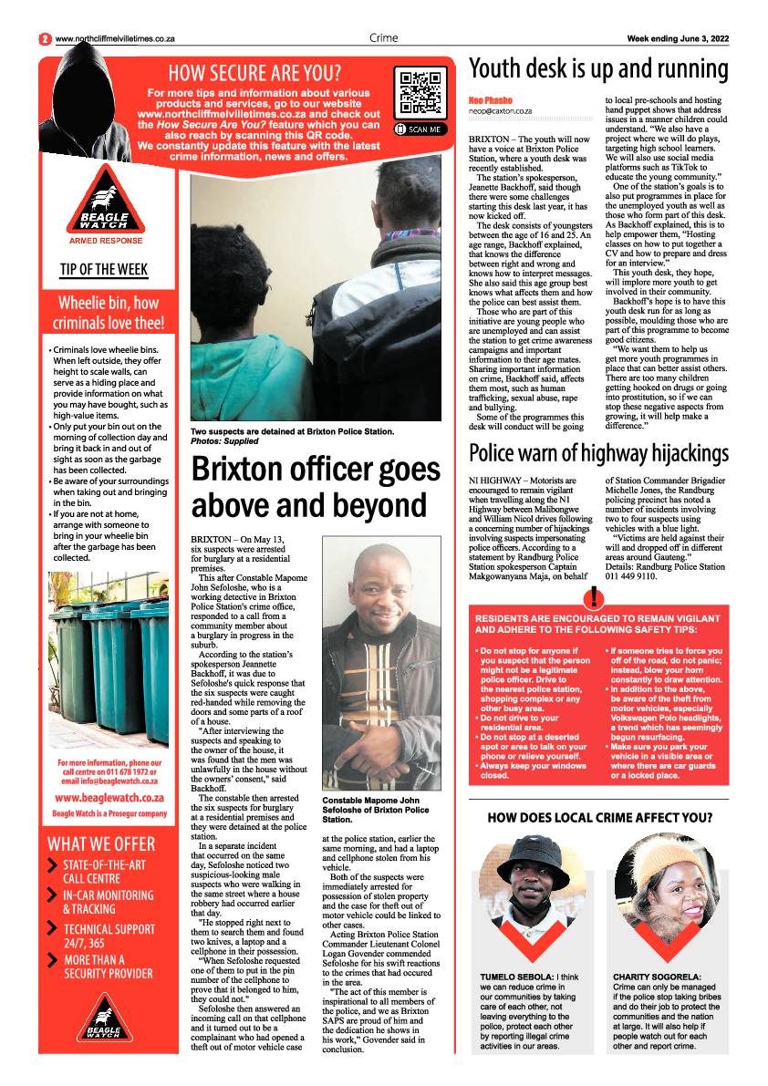 Northcliff Melville Times 03 June 2022 page 2