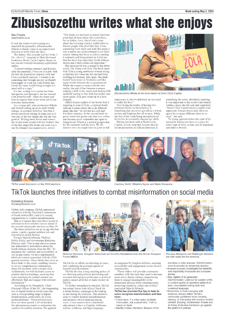 Northcliff Melville Times 03 May 2024 page 2