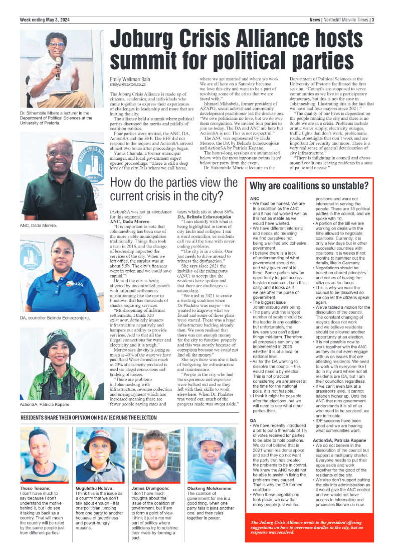 Northcliff Melville Times 03 May 2024 page 3