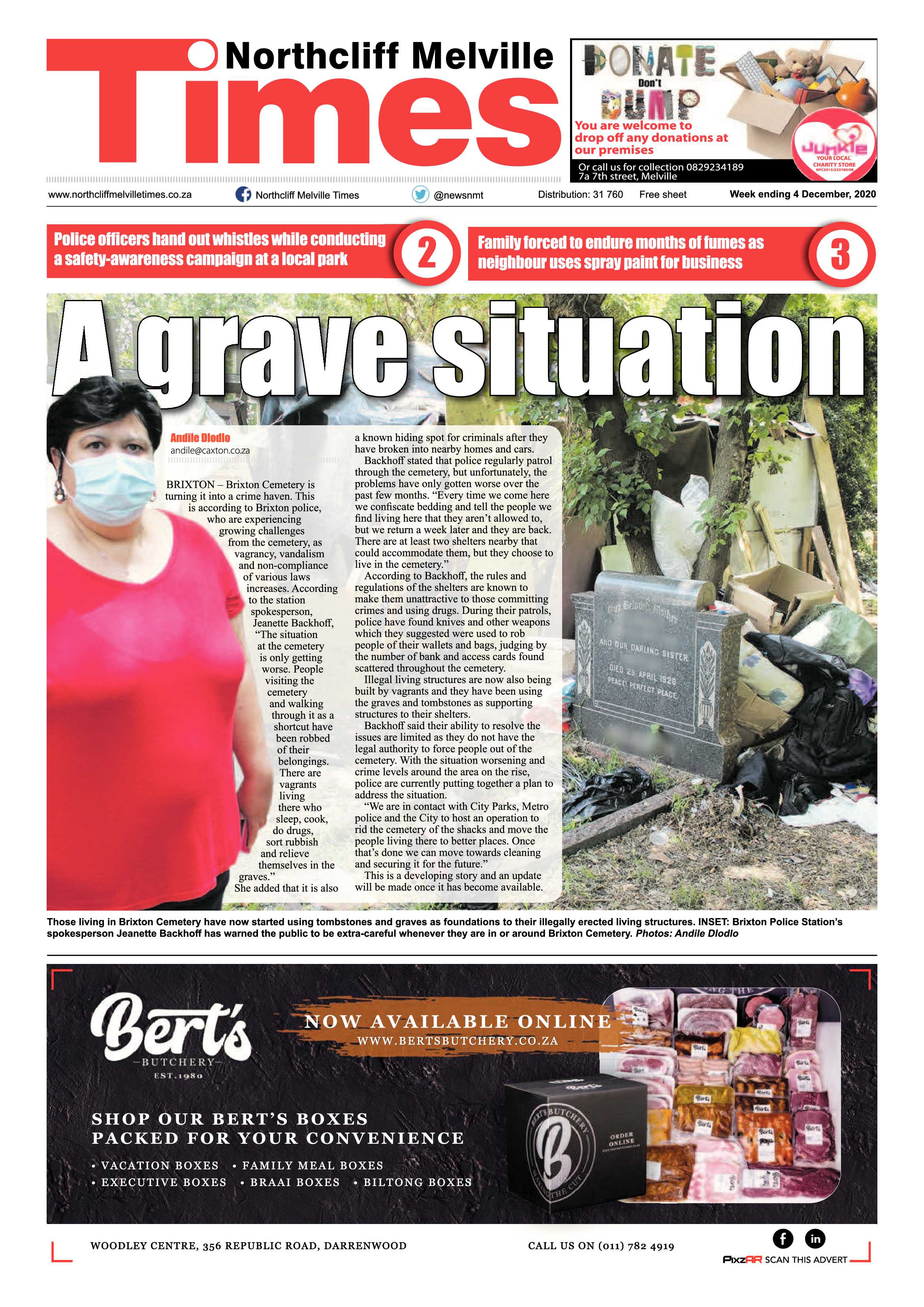 Northcliff Melville Times 04 December 2020 page 1