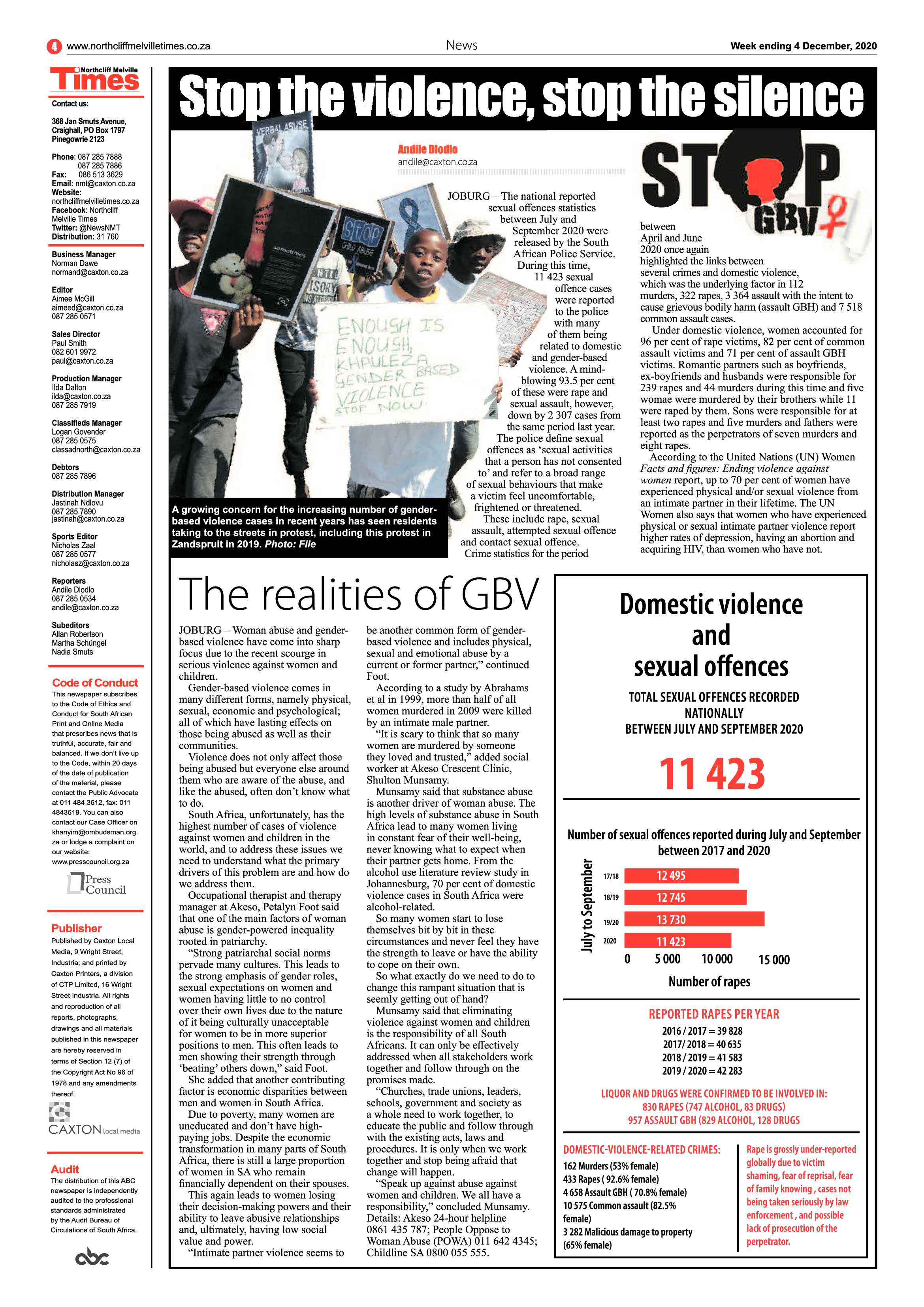 Northcliff Melville Times 04 December 2020 page 4