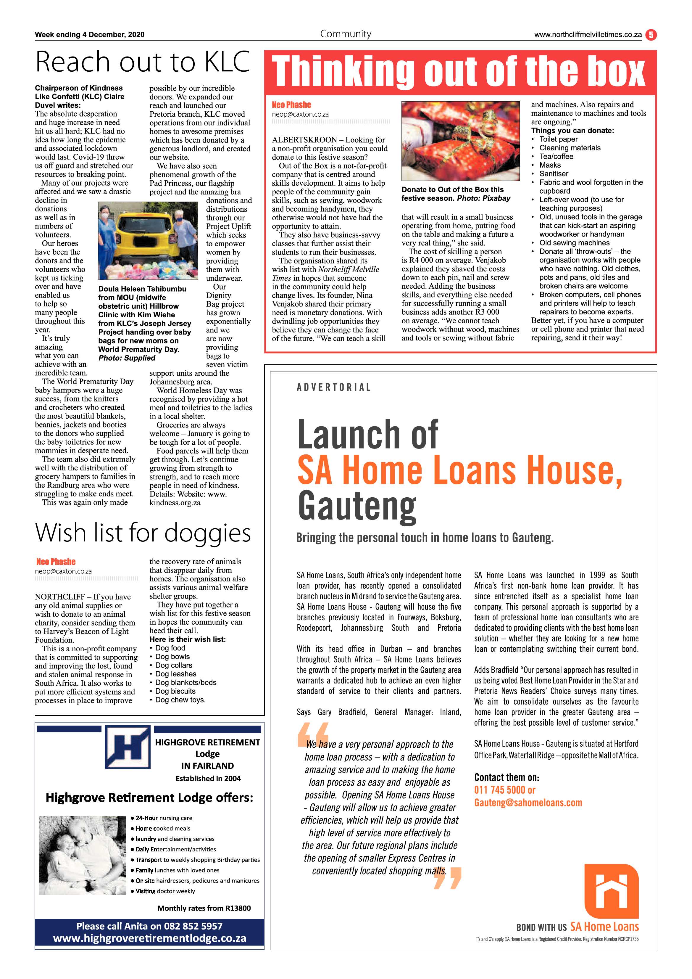 Northcliff Melville Times 04 December 2020 page 5