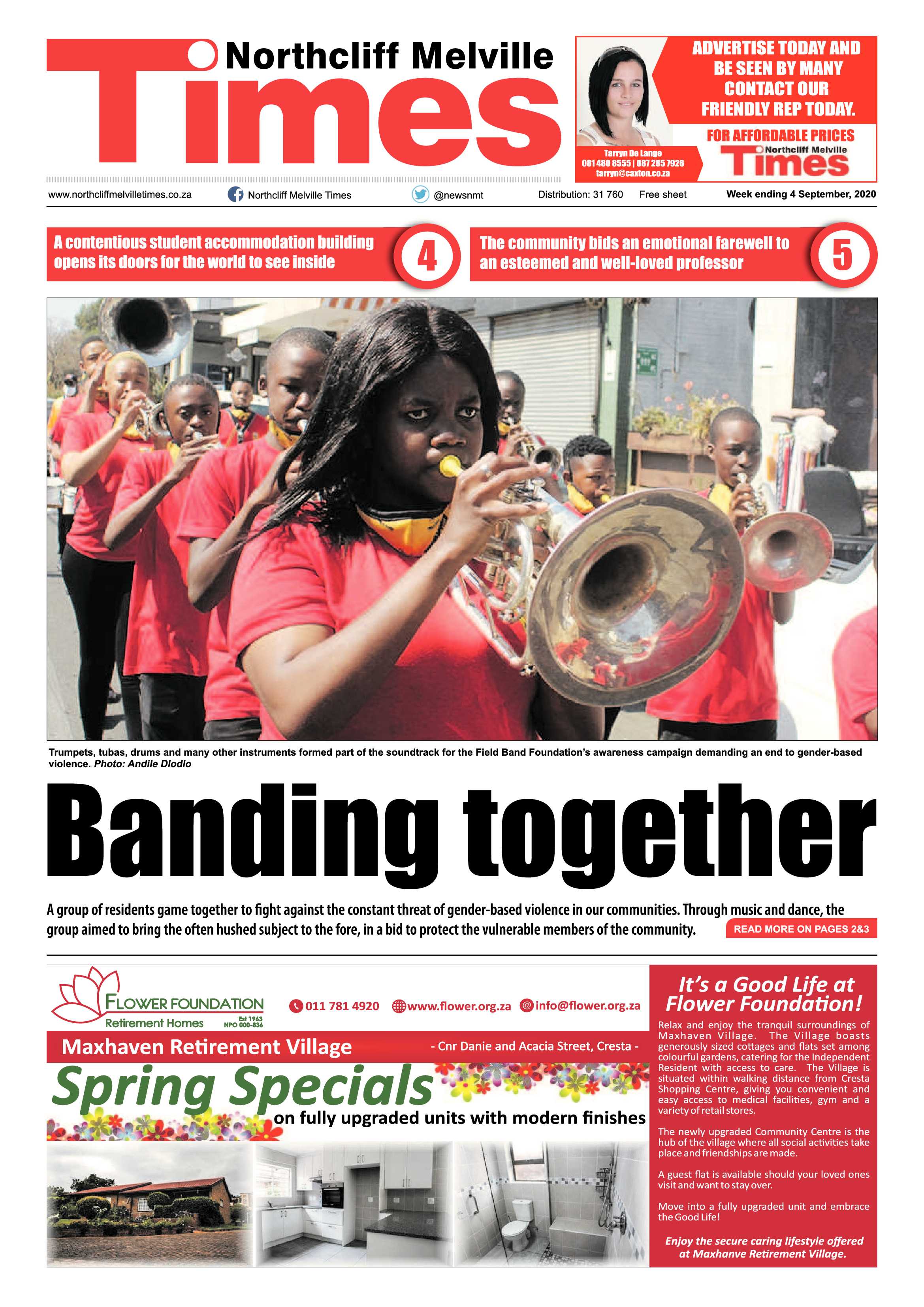 Northcliff Melville Times 04 September 2020 page 1