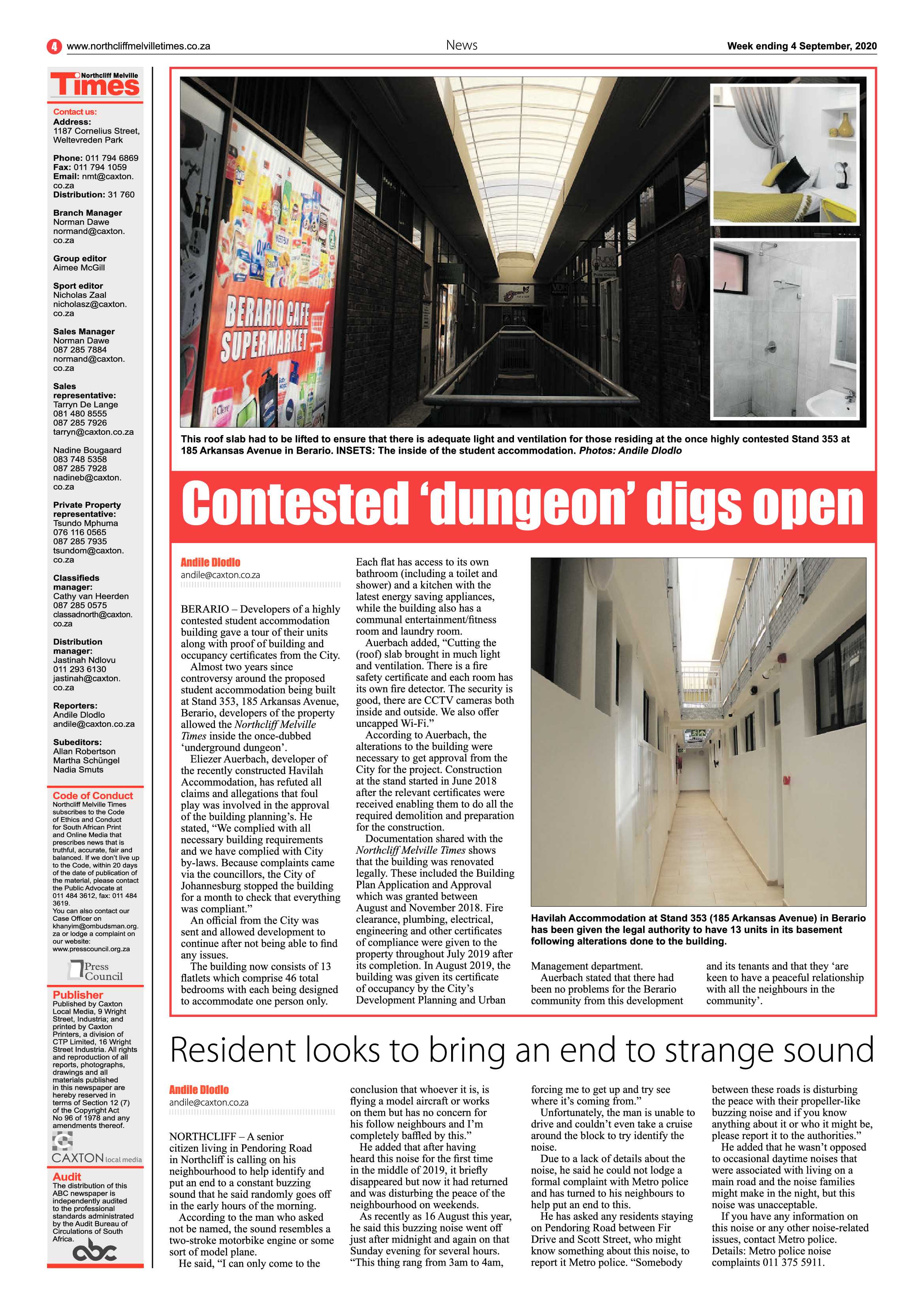 Northcliff Melville Times 04 September 2020 page 4