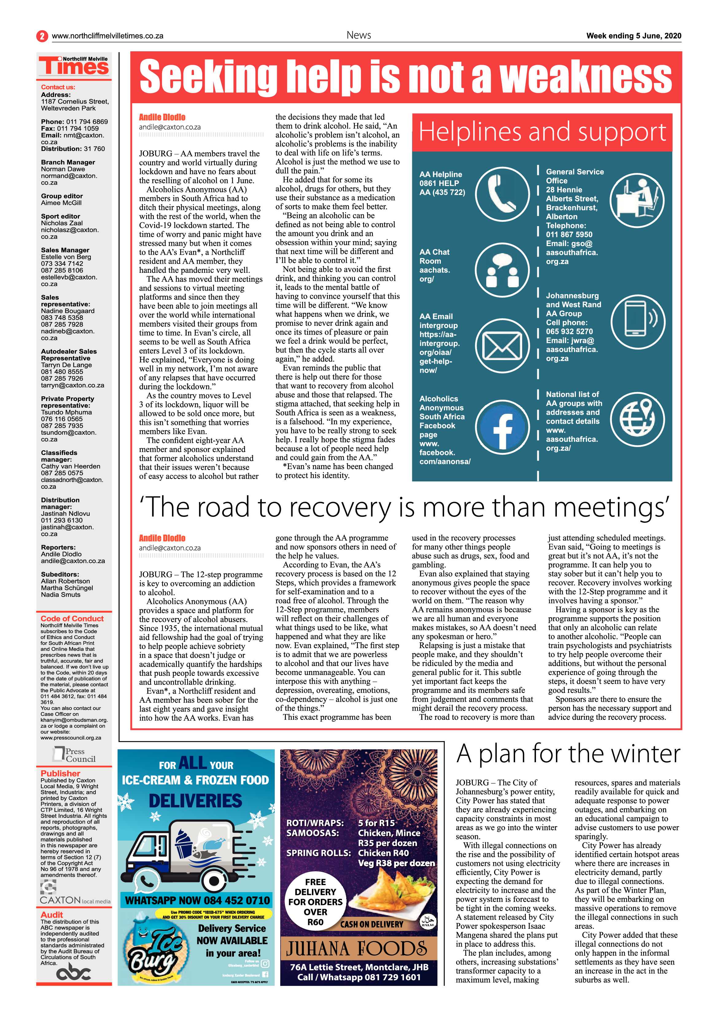 Northcliff Melville Times 05 June 2020 page 2