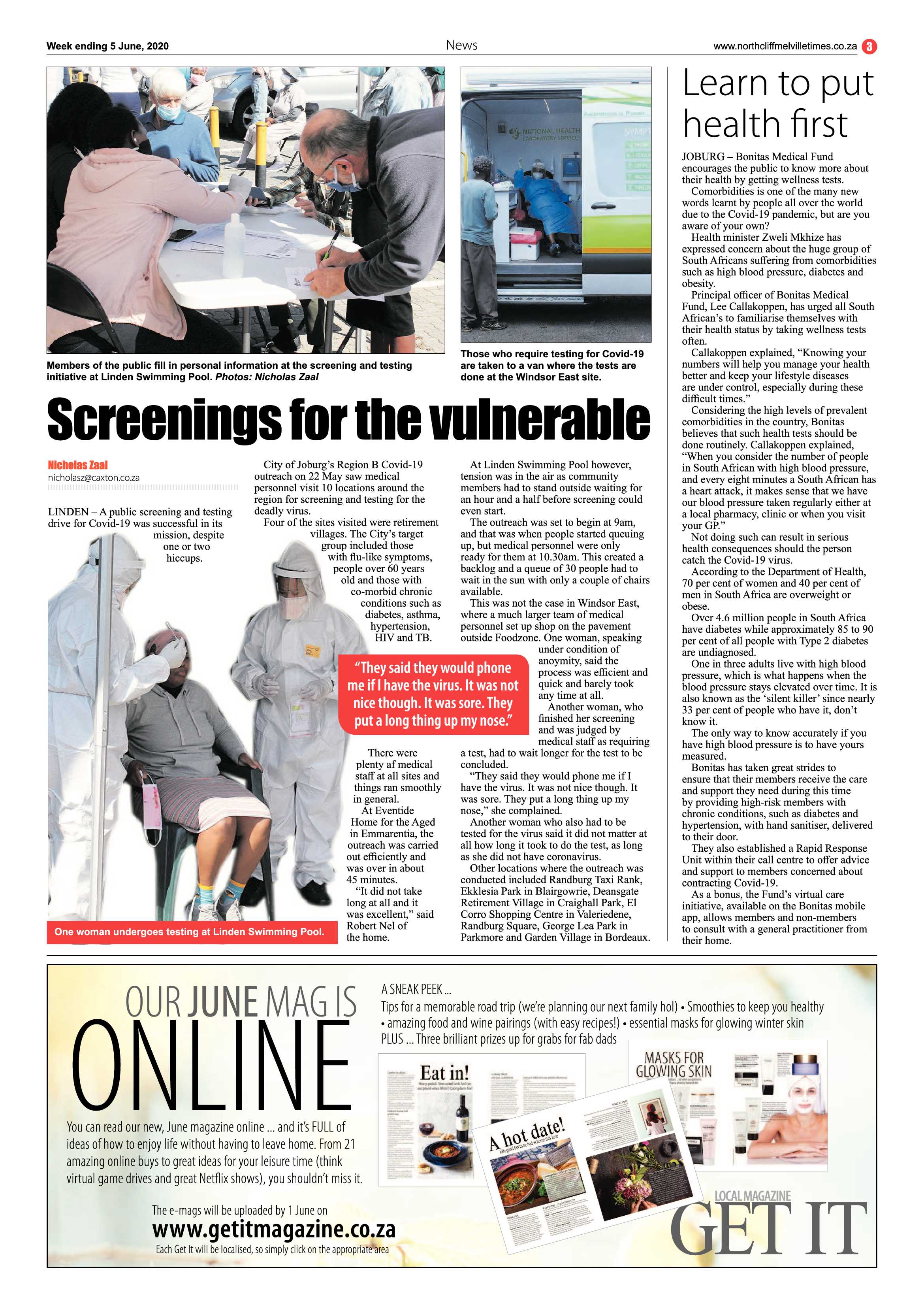 Northcliff Melville Times 05 June 2020 page 3