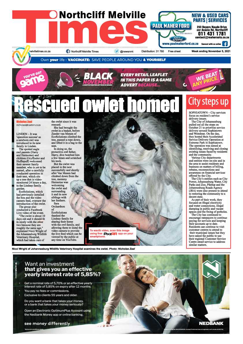 Northcliff Melville Times 05 November 2021 page 1
