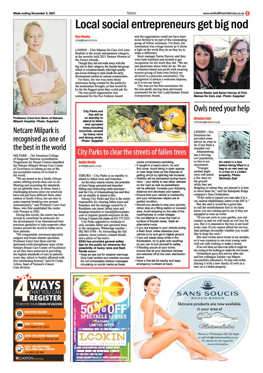 Northcliff Melville Times 05 November 2021 page 3