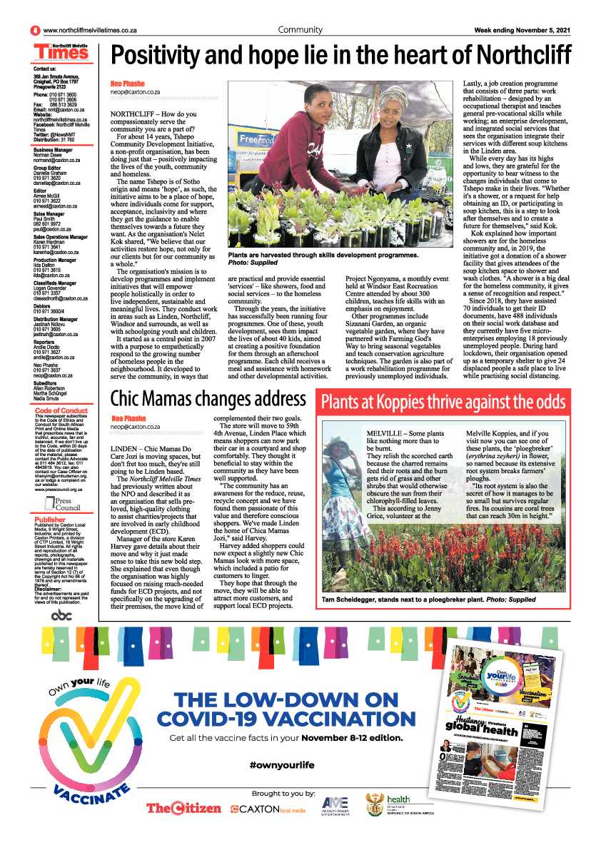 Northcliff Melville Times 05 November 2021 page 4